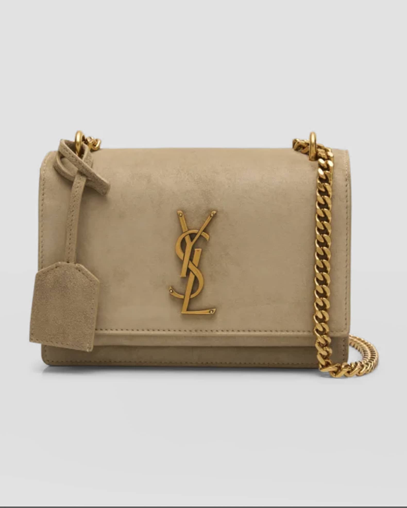 Saint Laurent Sunset Small YSL Crossbody Bag in Suede Neiman Marcus