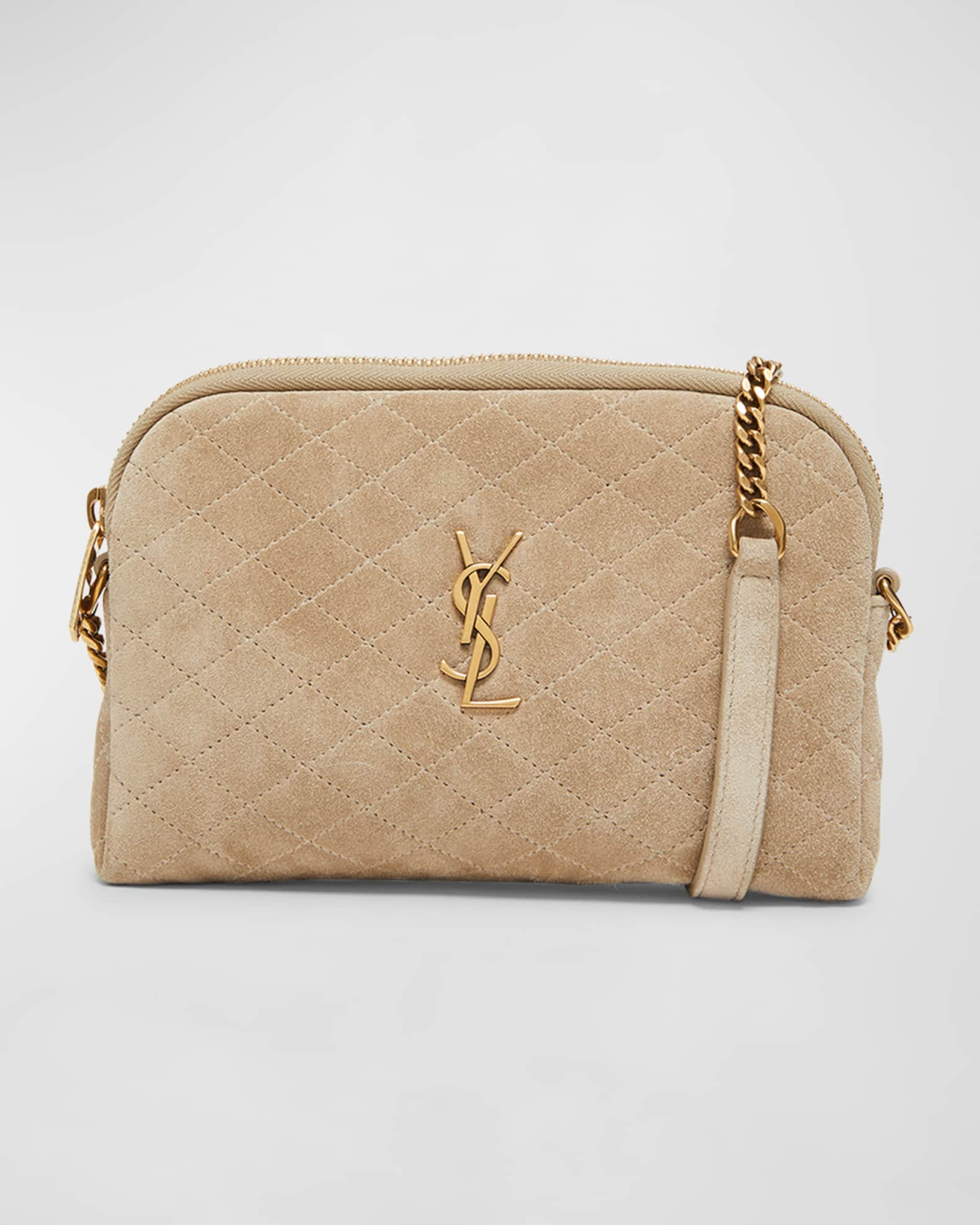 Saint Laurent Toy Shopping Saint Laurent Monogram-Embossed Suede