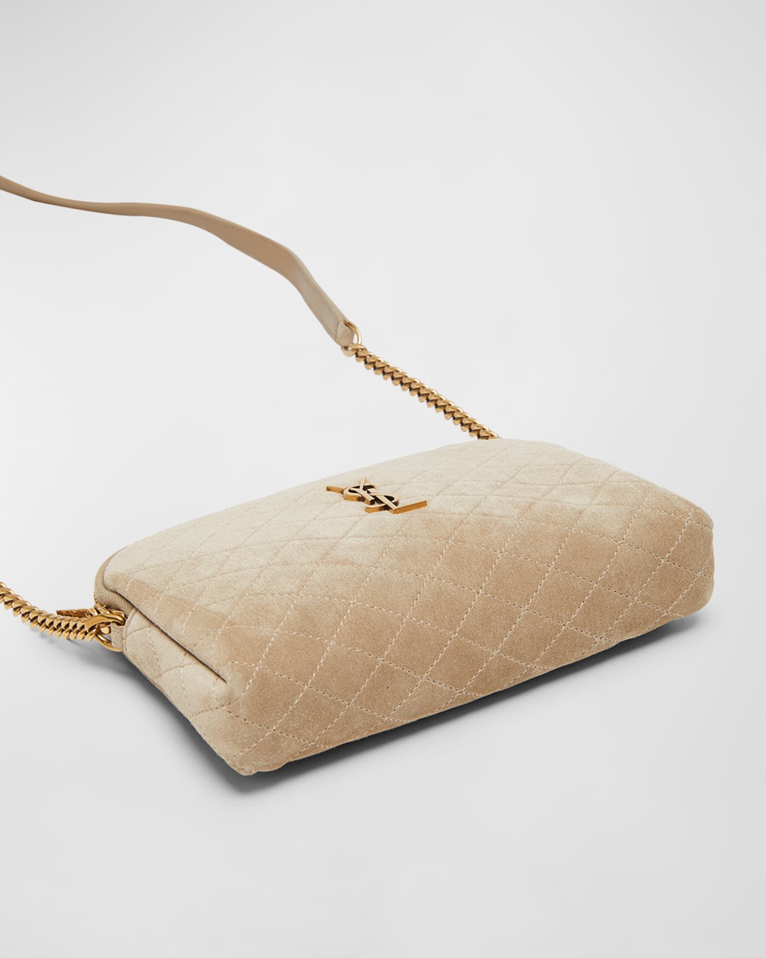 Gaby Mini YSL Crossbody Bag in Quilted Suede 1