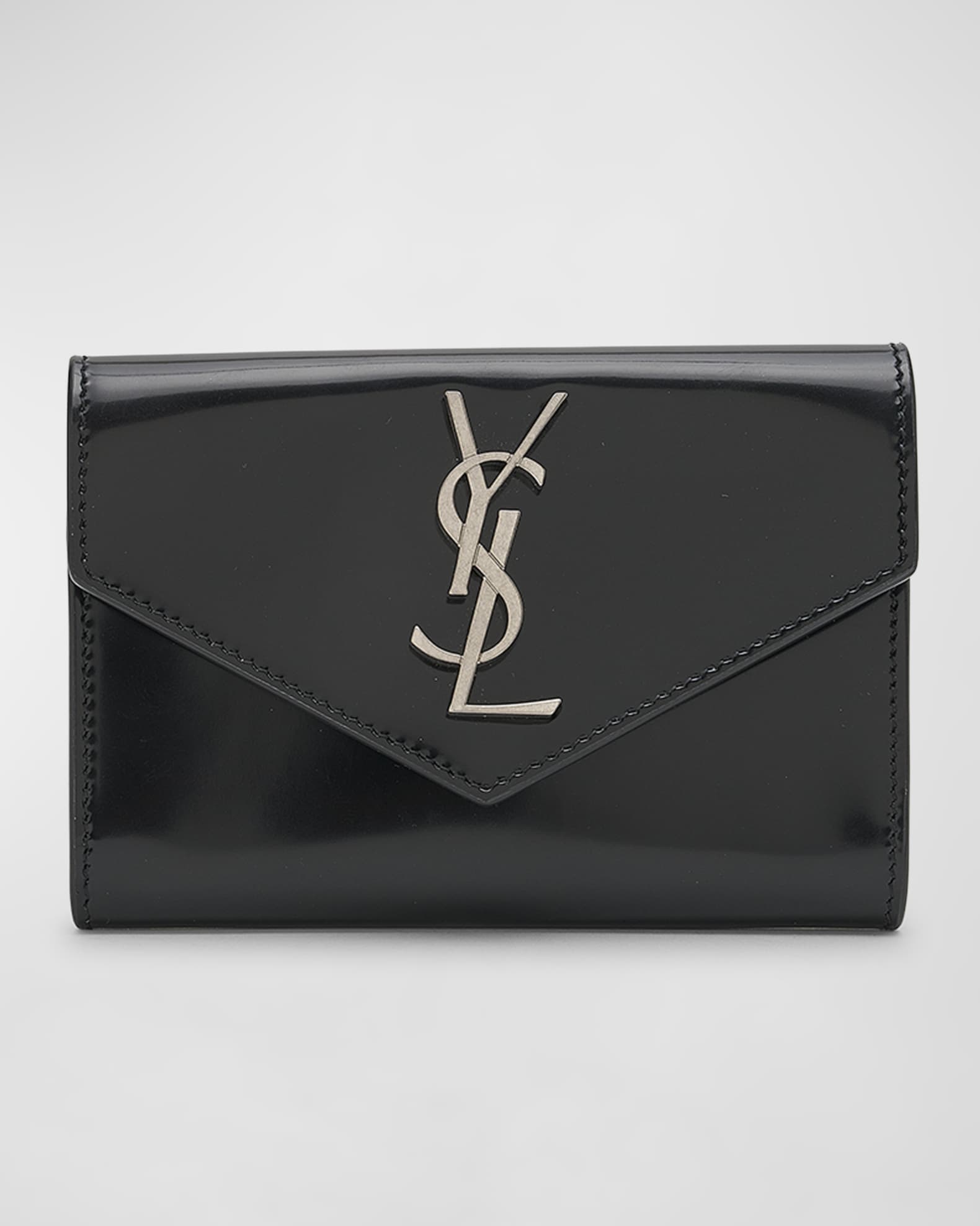 YSL Monogram Small Flap Wallet in Spazzolato Leather