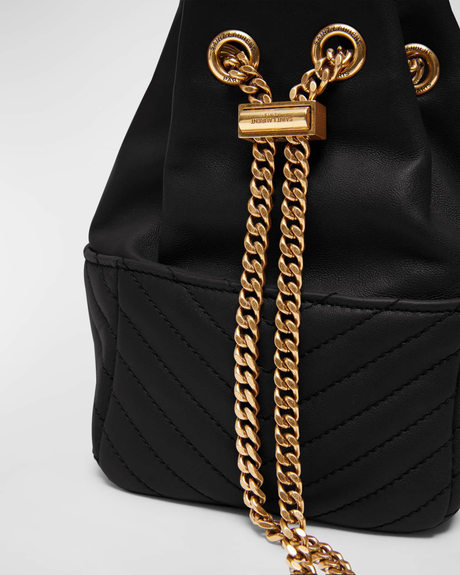 24AW new/Saint Laurent ミニYSLフラップショルダーバッグ Bag Saint Laurent Mini YSL Shoulder Bag in Patent Leather