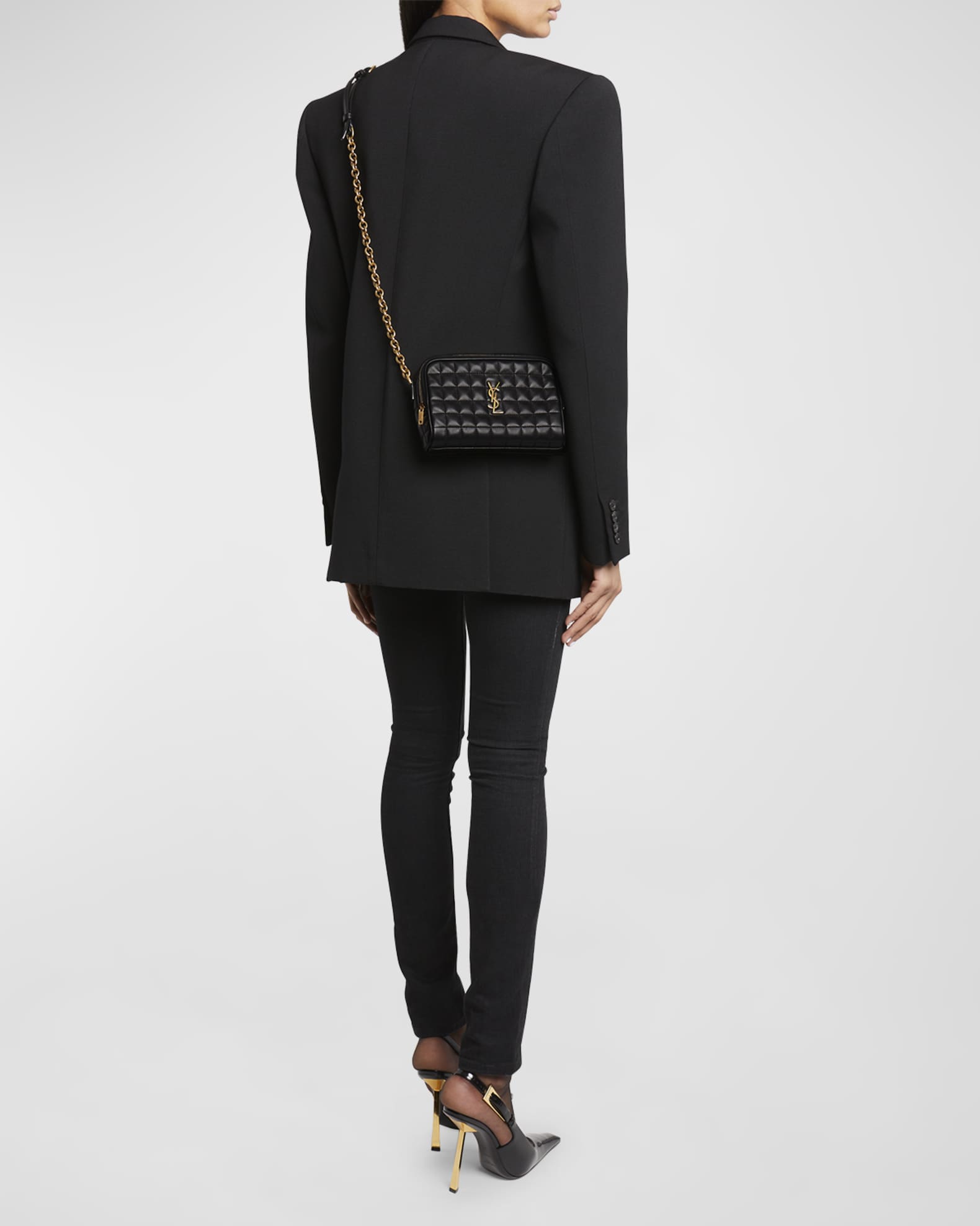 Saint Laurent Cassandre Mini YSL Camera Bag in Quilted