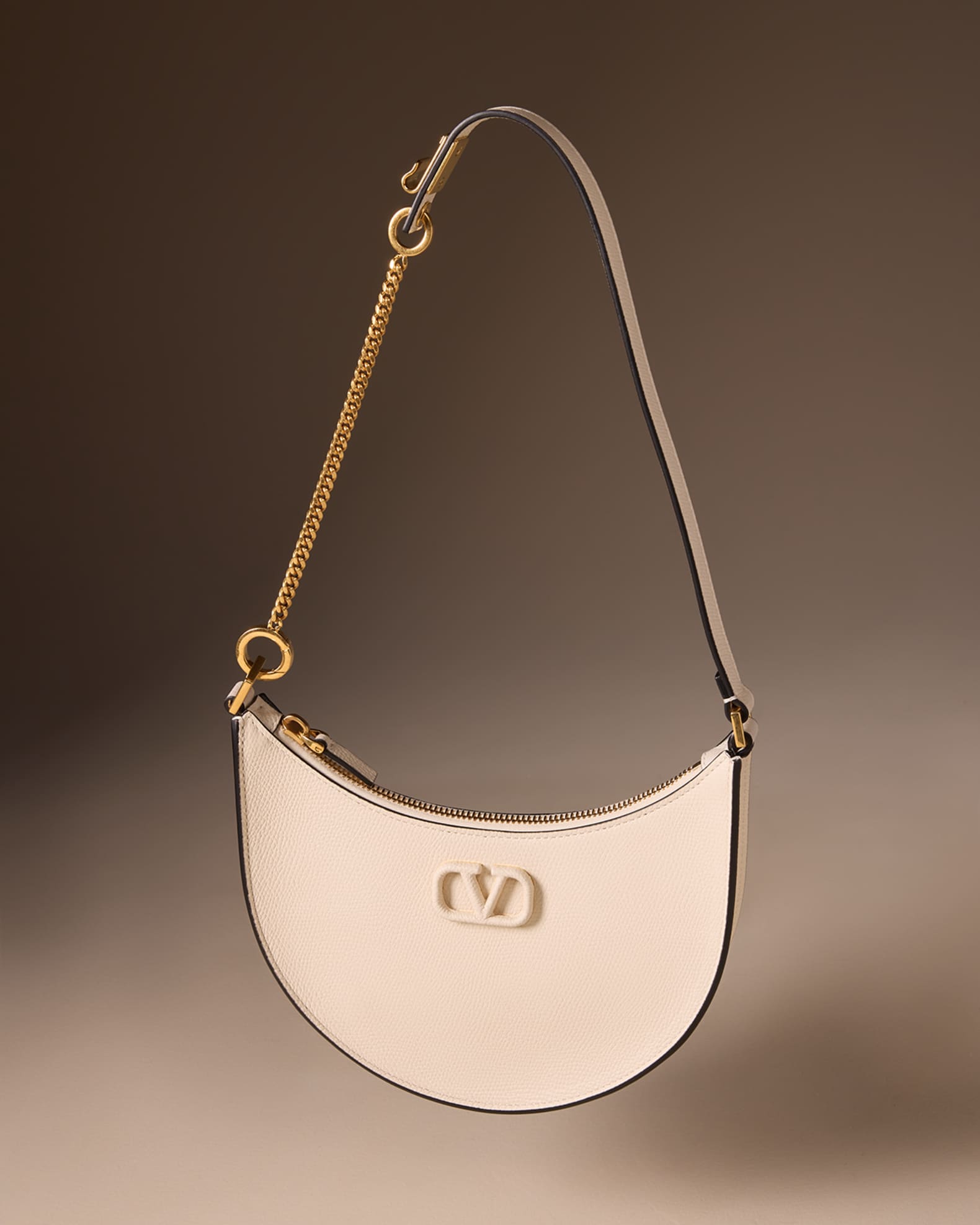 Valentino Garavani VLOGO Mini Leather Hobo Shoulder Bag