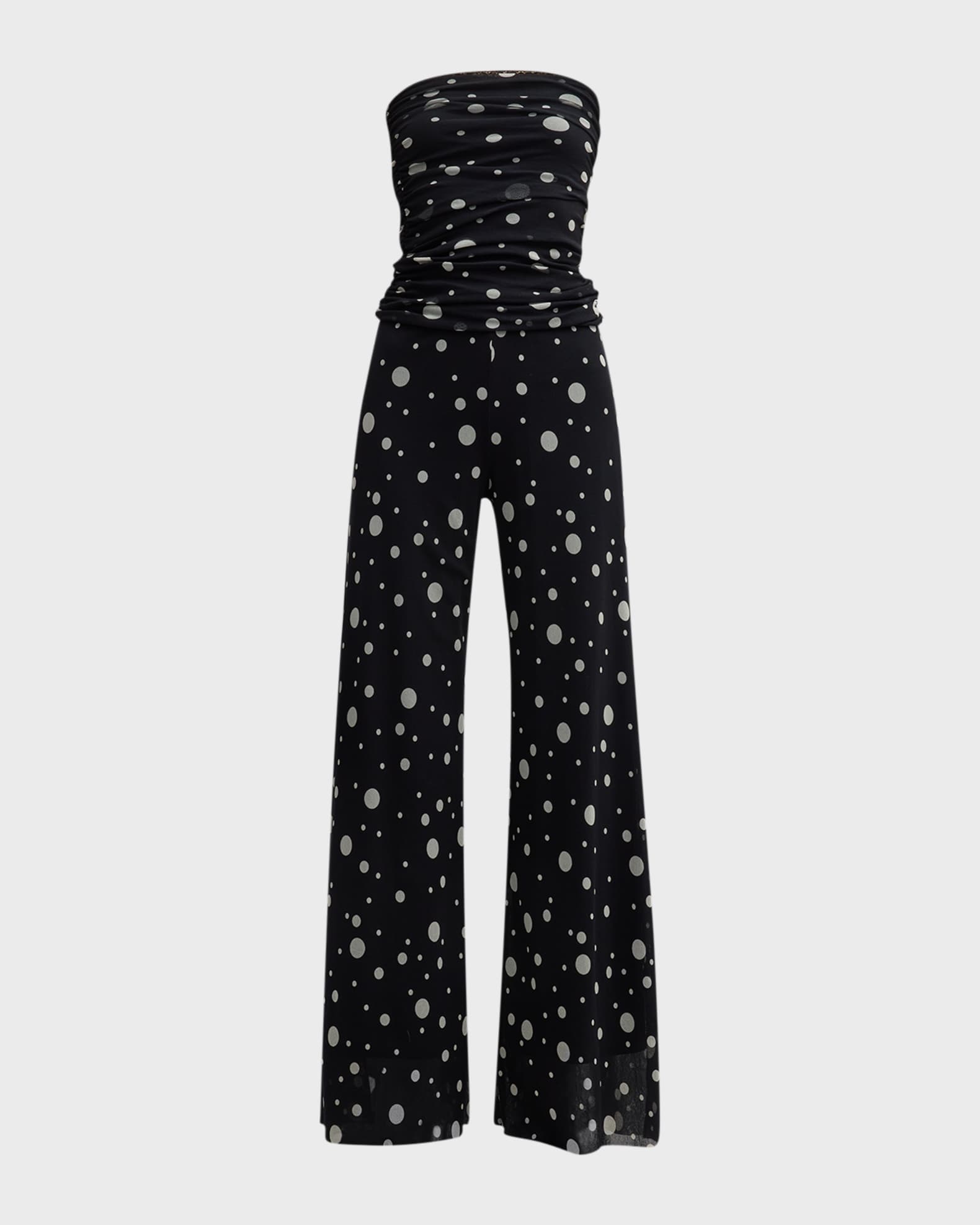 Strapless polka dot jumpsuit 2025