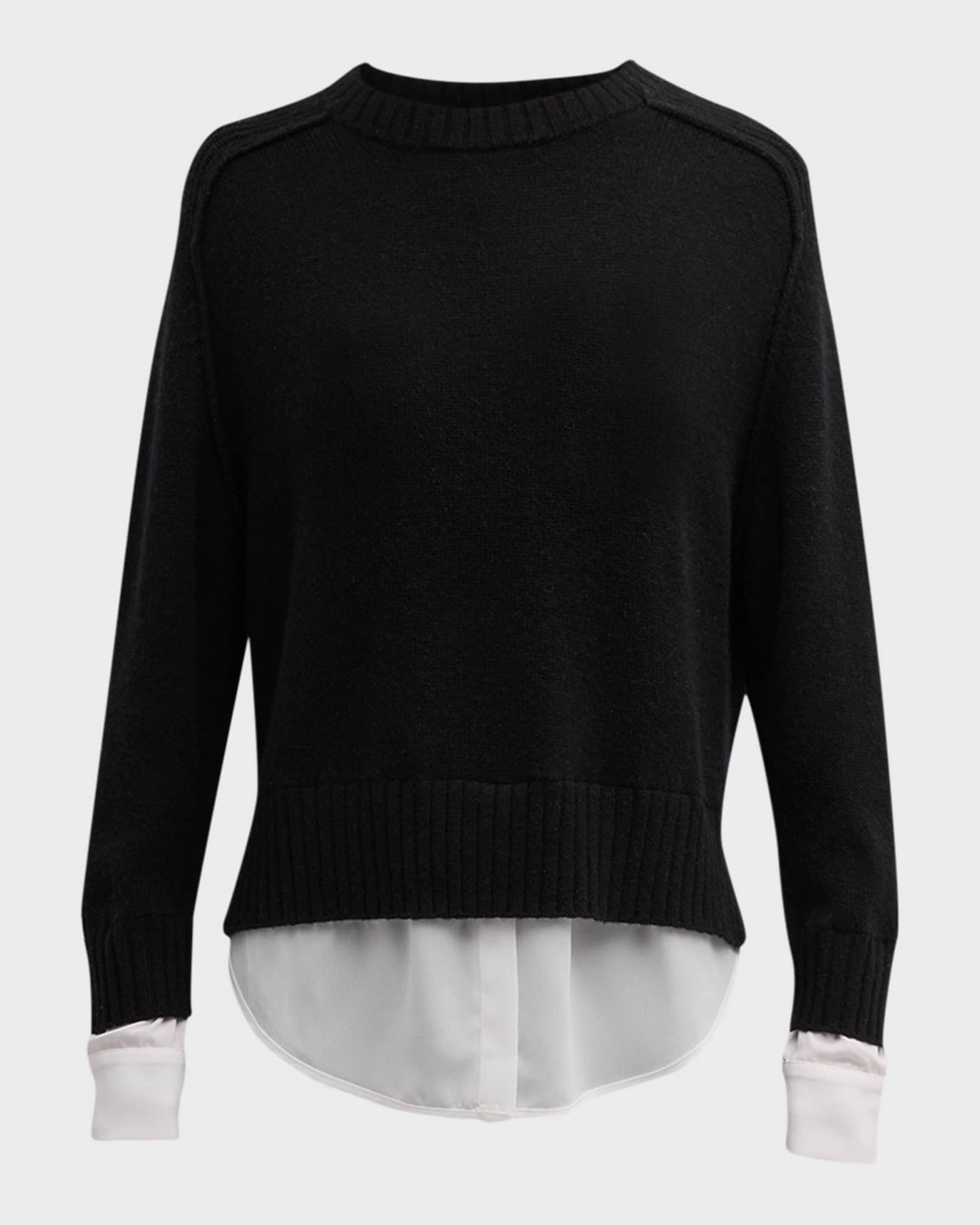 Brochu Walker Parson Layered Raglan-Sleeve Sweater