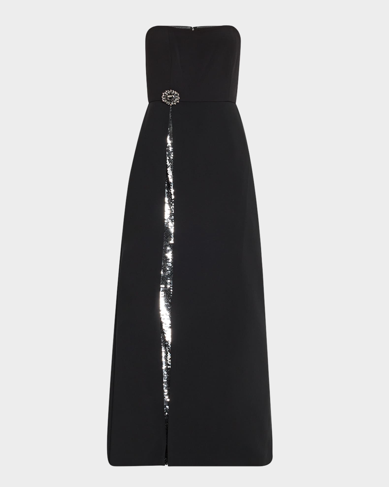 Ivy Strapless Sequin & Crystal Gown 0