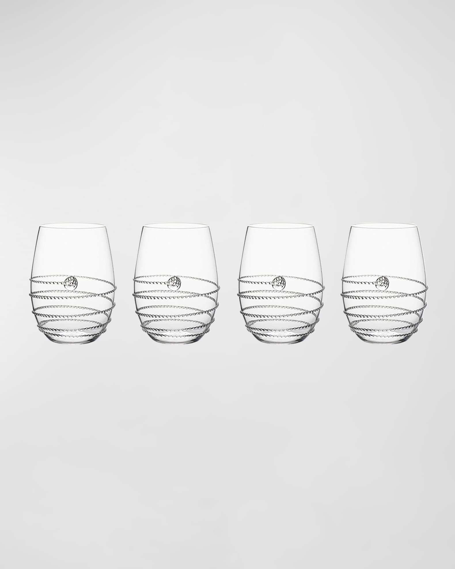Juliska Amalia Stemless White Wine Glasses, Set of 4 Neiman Marcus