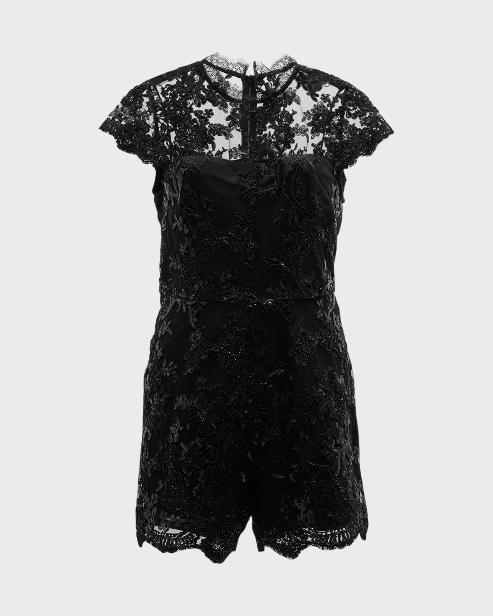 Alice + Olivia Lucy Button Down Romper in Serenade Dark Cherry