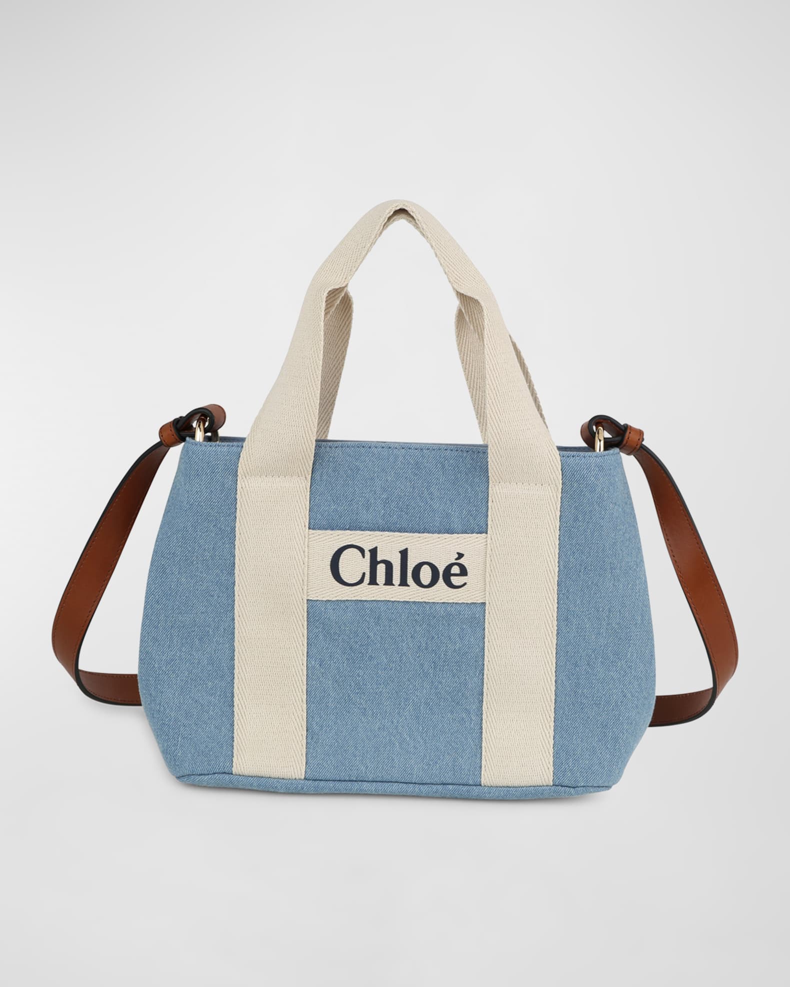 Kid's Denim Grosgrain Crossbody Bag 0