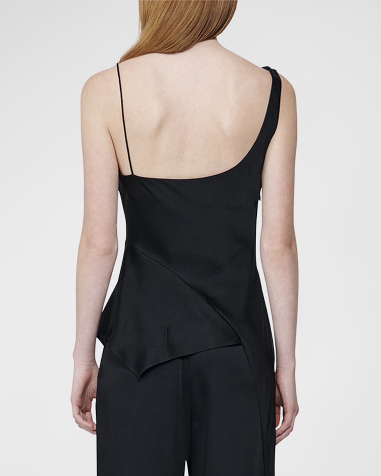 Ronnie Asymmetric Satin Tank Top