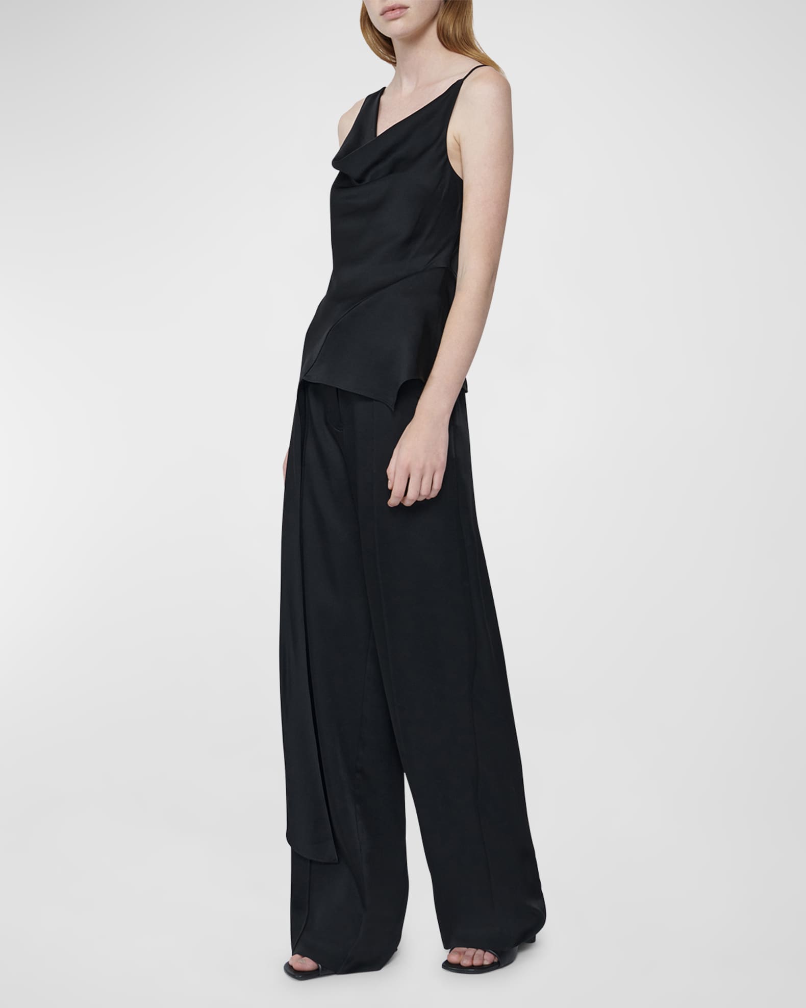 Simkhai Maisel Cotton Draped Top in Lobster main image 0