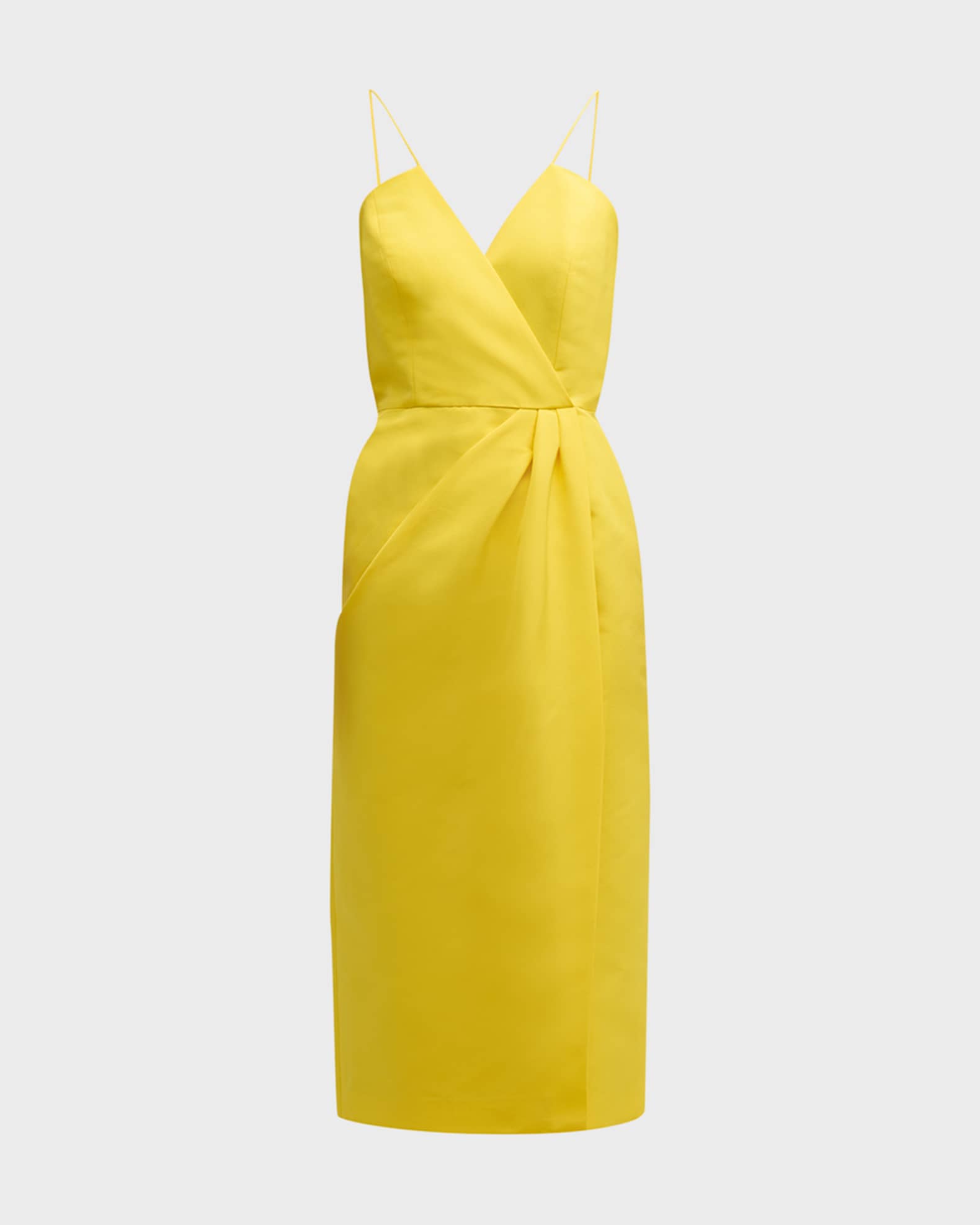 Carolina Herrera Twist-Front Sheath Dress with Slit