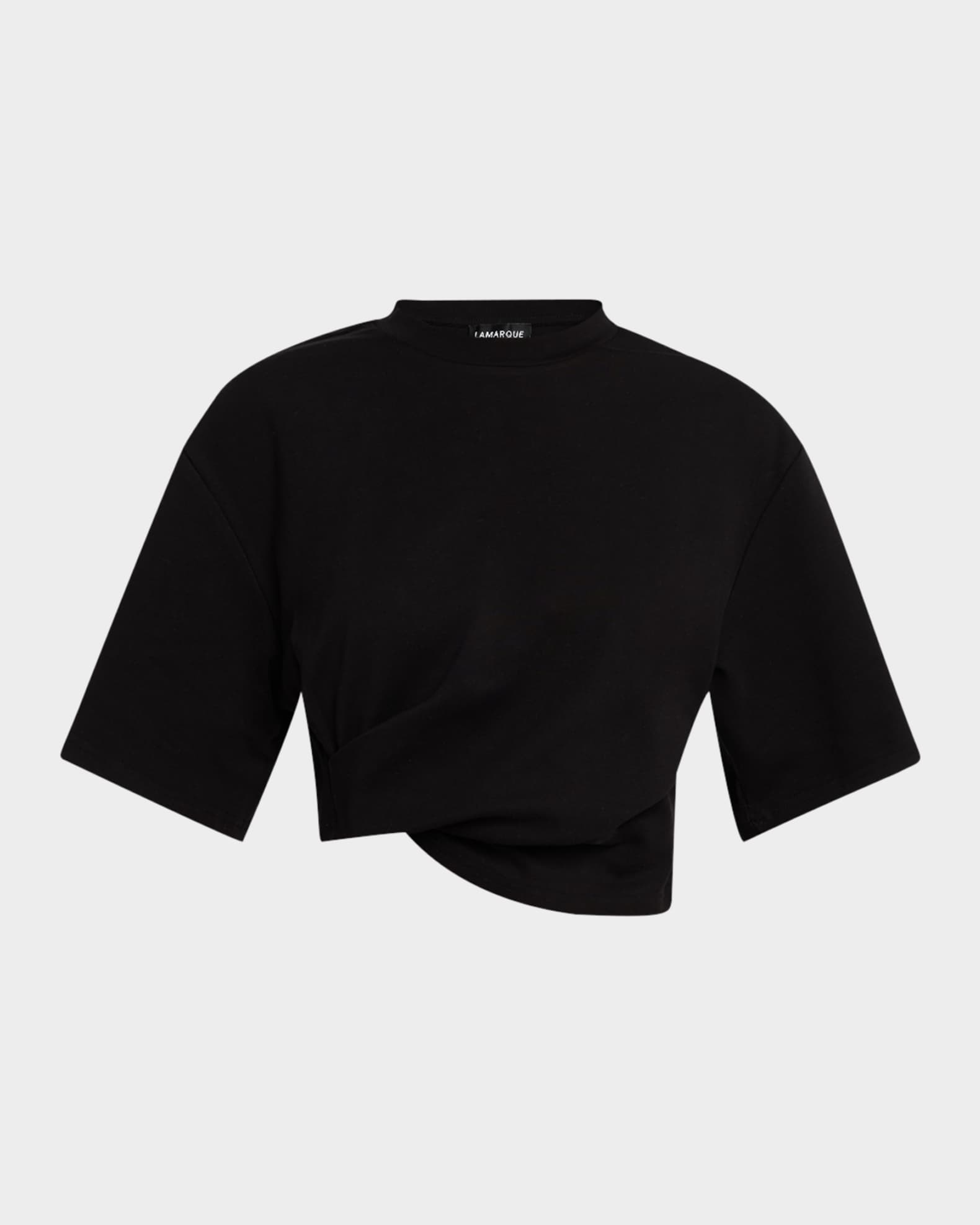Naia Cropped Asymmetric T-Shirt 0