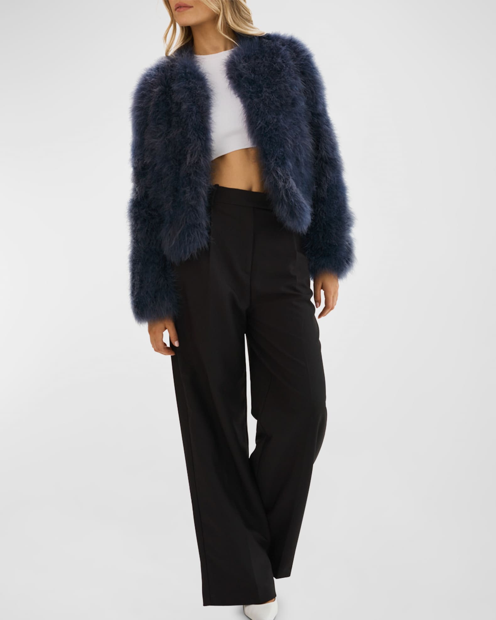 LaMarque Deora Short Feather Jacket Neiman Marcus