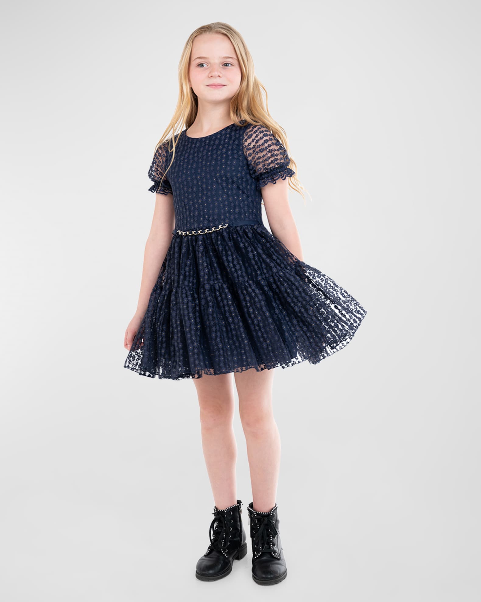 Zoe Girl's Cherry Floral-Print Dress, Size 7-16 | Neiman Marcus