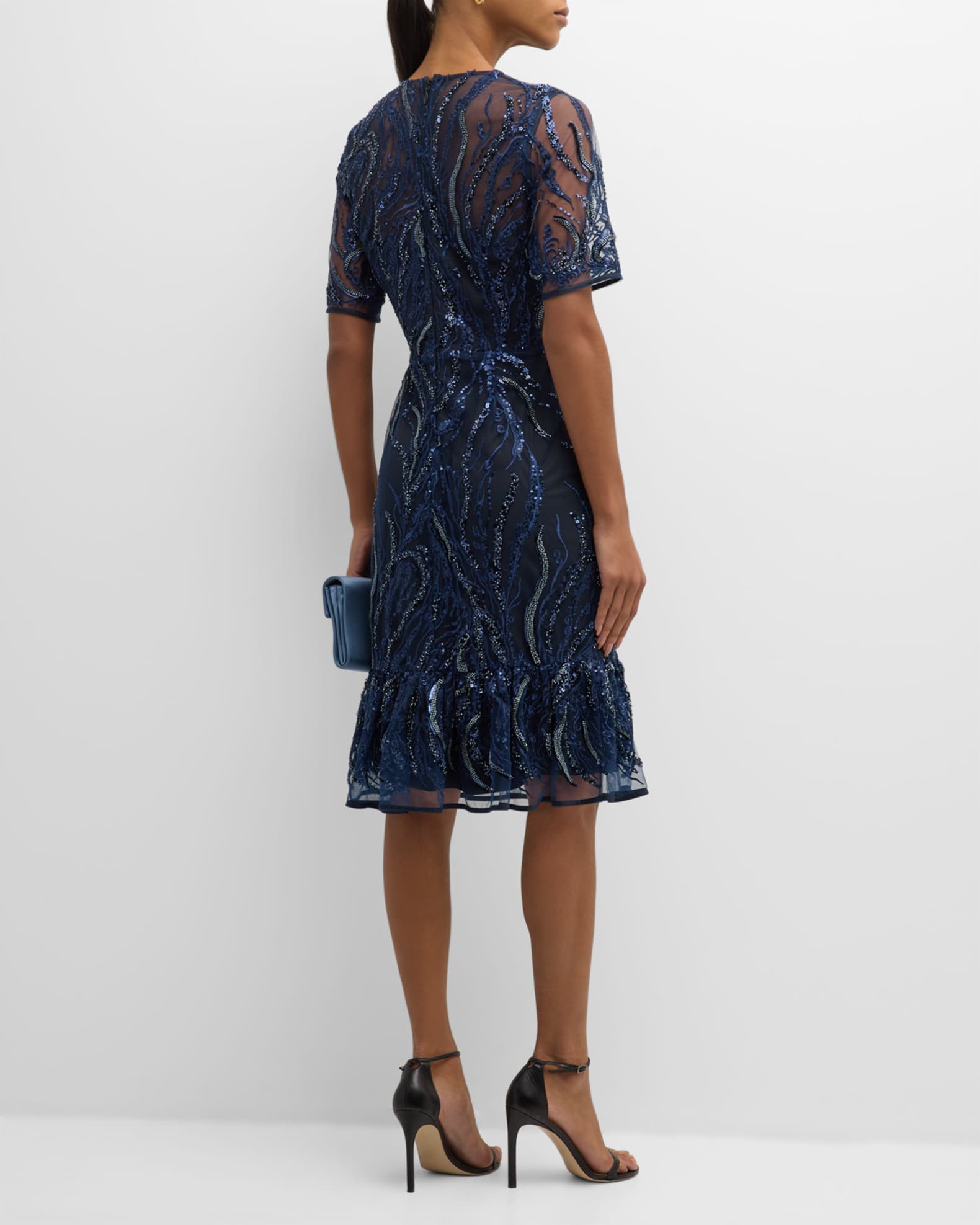 Hope & ivy mirror print midi dress best sale