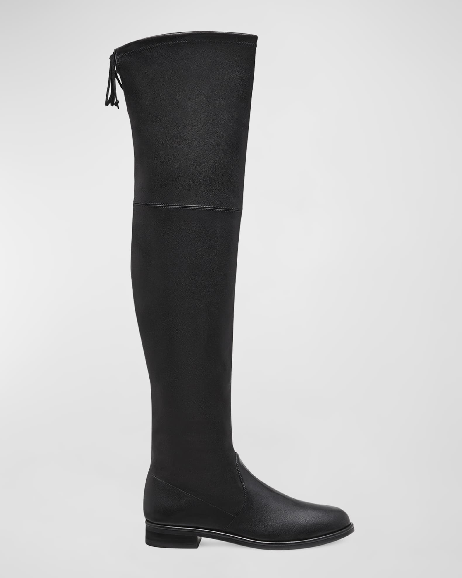 Stuart Weitzman Lowland Stretch Leather OverTheKnee Boots Neiman Marcus