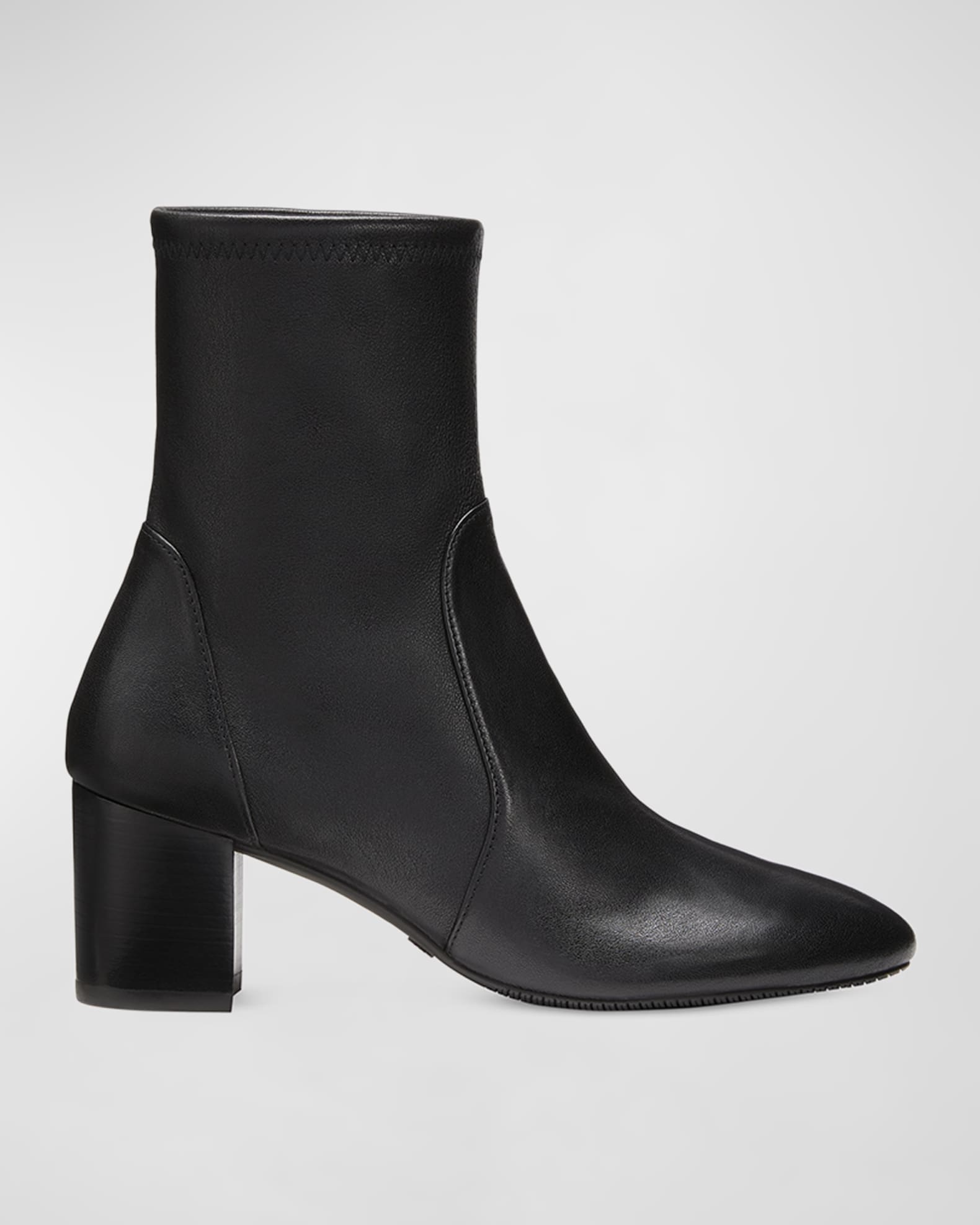 Yuliana Stretch Leather Ankle Booties 0