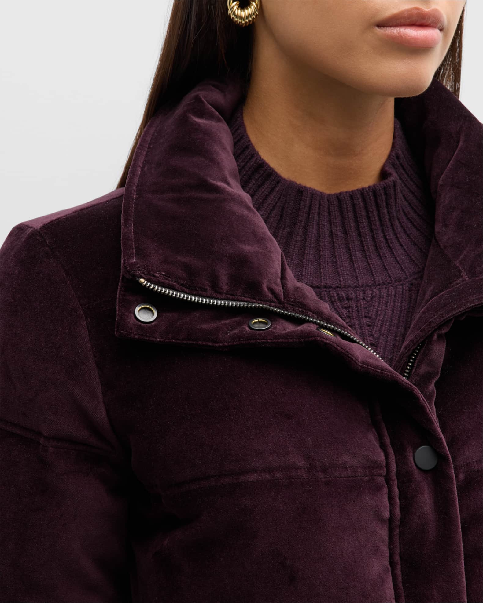 PAIGE Alpine Velvet Puffer Jacket | Neiman Marcus