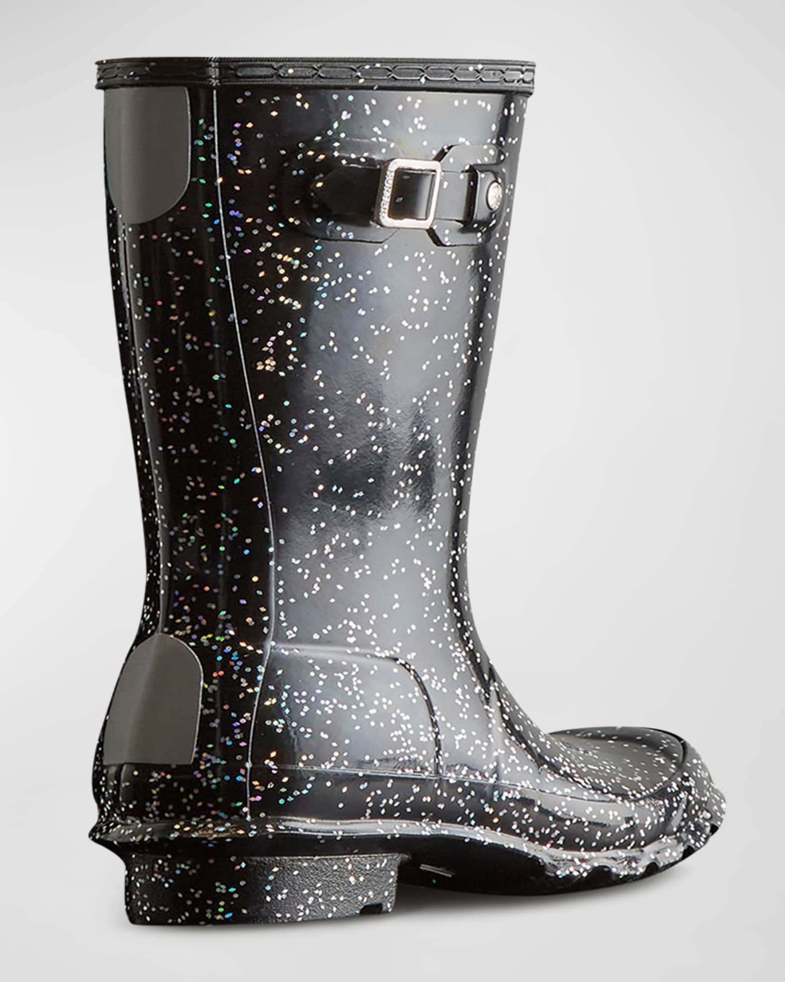 Silver glitter rain boots 2025