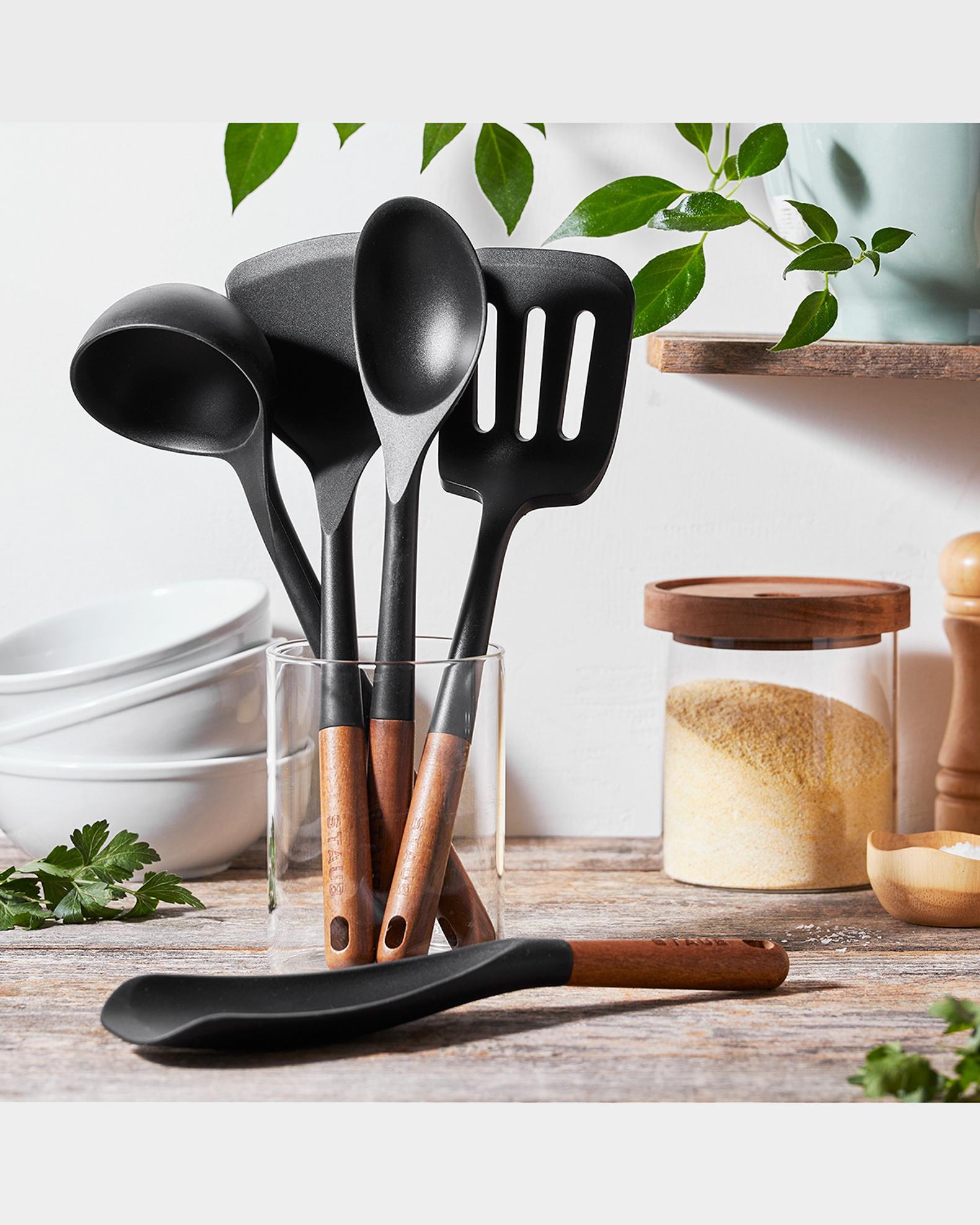 Staub Silicone & Wood 5-Piece Cooking Utensil Set | Neiman Marcus