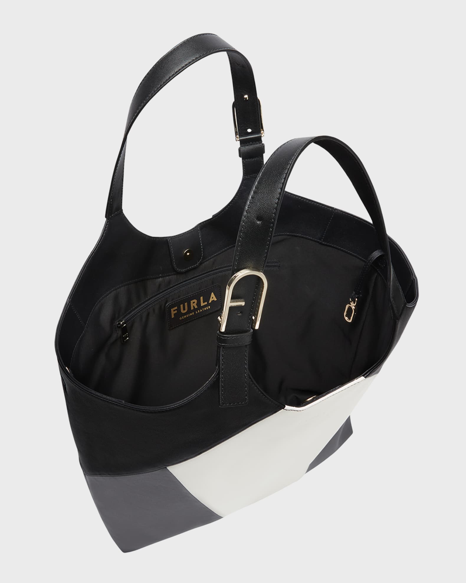 Furla Flow XL Geometric Leather Tote Bag | Neiman Marcus