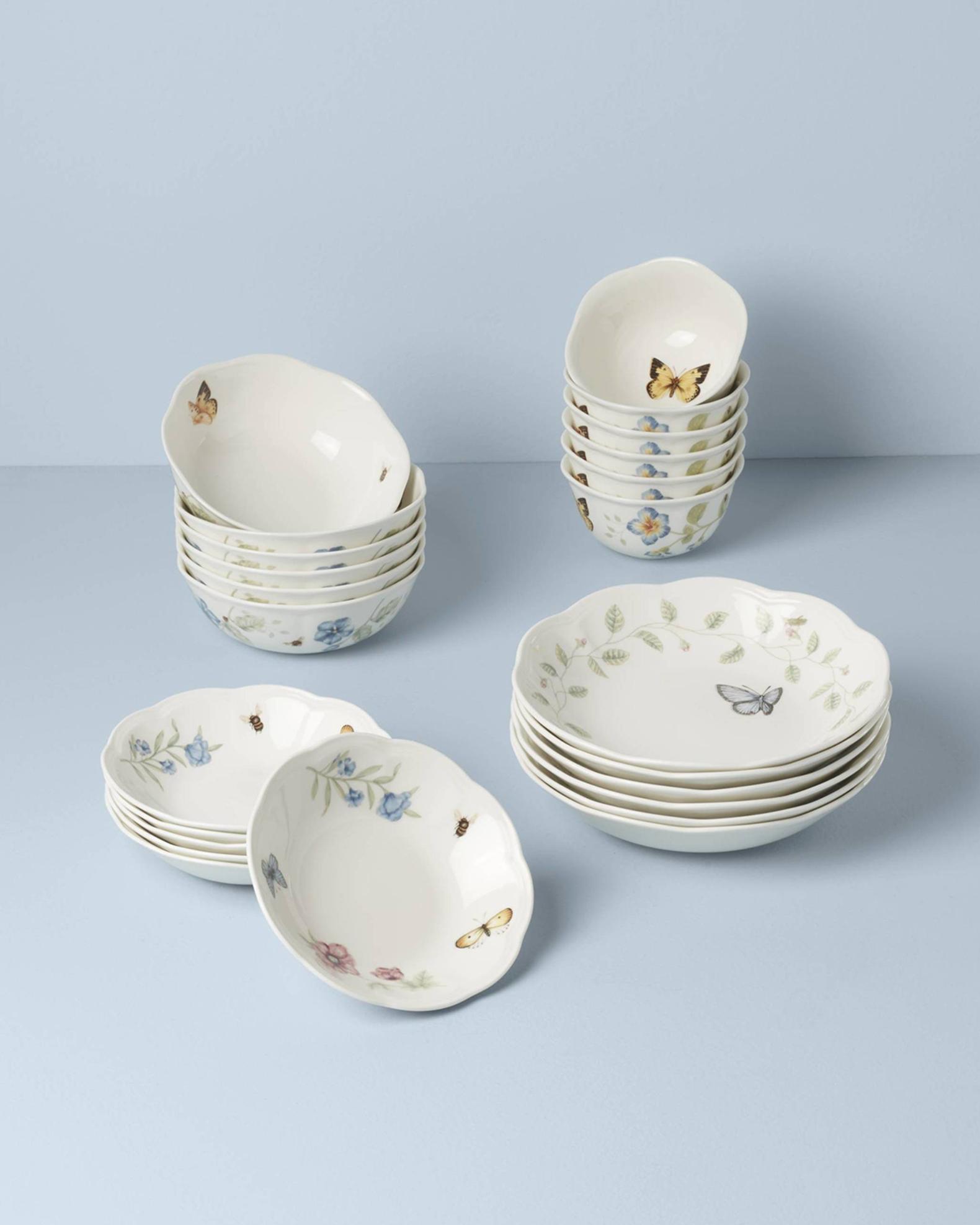 Lenox Butterfly Meadow 24-Piece Bowl Set | Neiman Marcus
