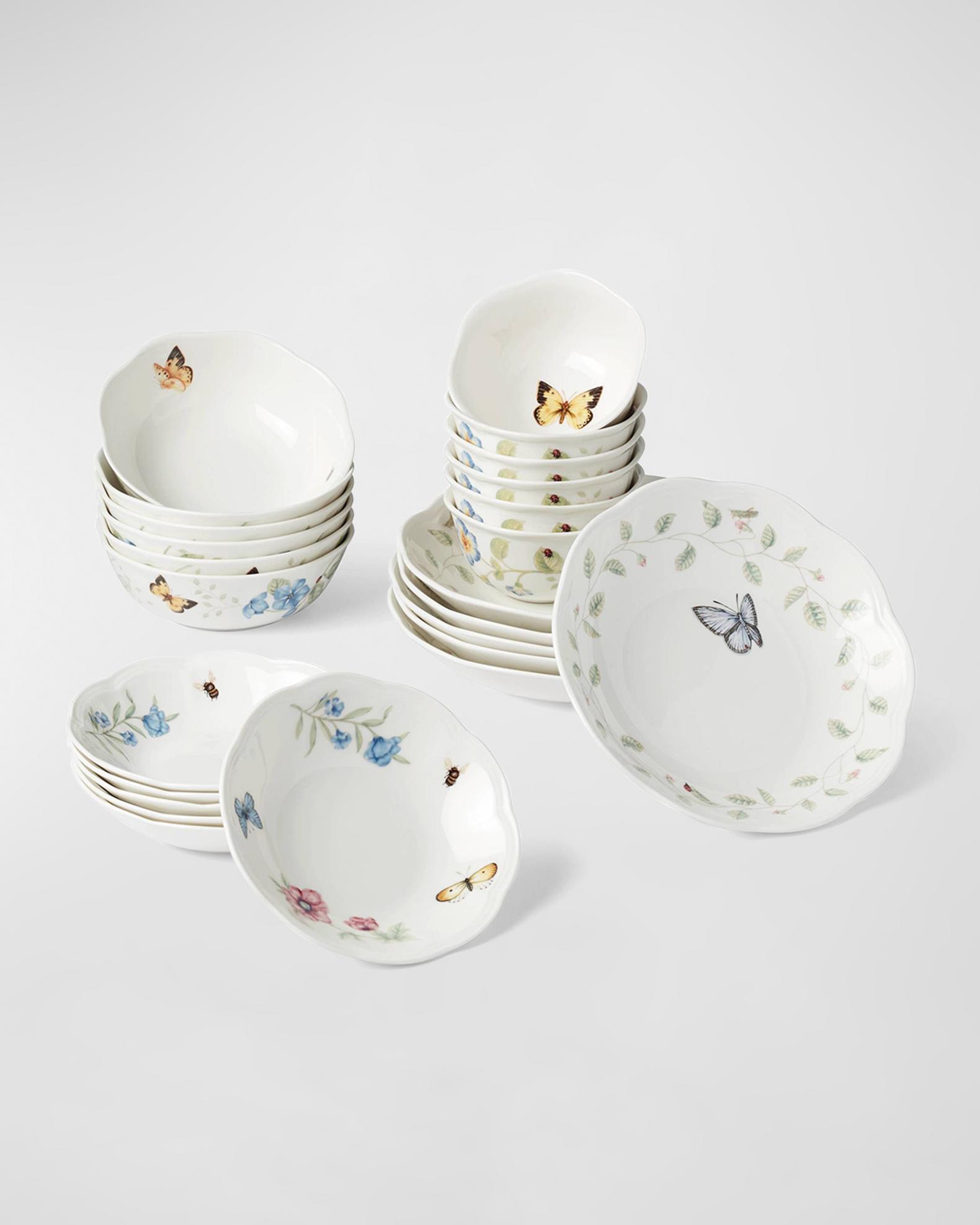 Lenox Butterfly Meadow 24-Piece Bowl Set | Neiman Marcus