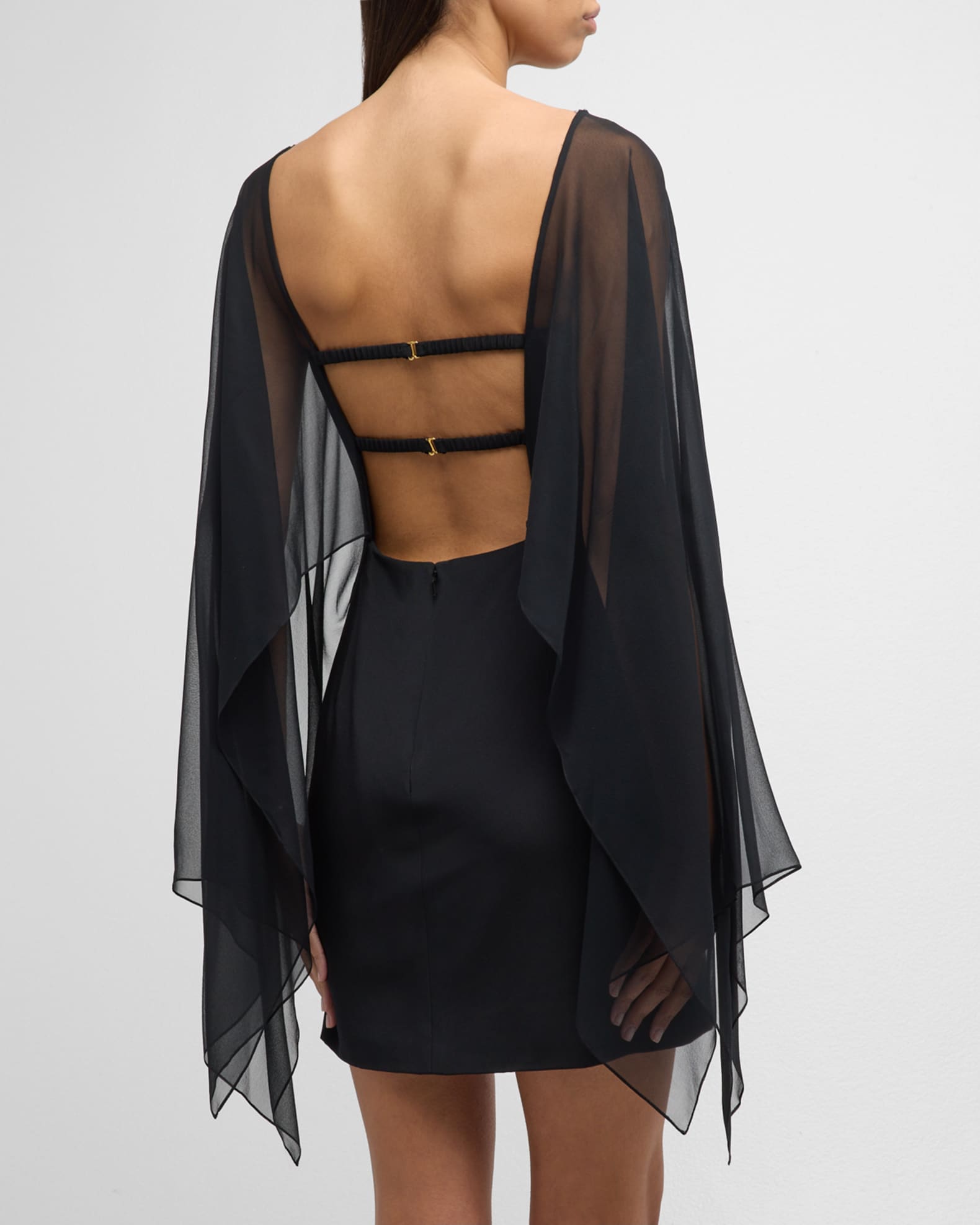 Long Sleeve Capelet Dress