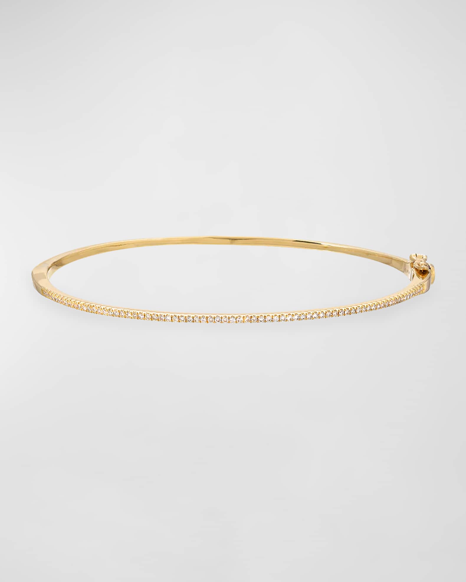 14K Gold Diamond Bangle Bracelet 0