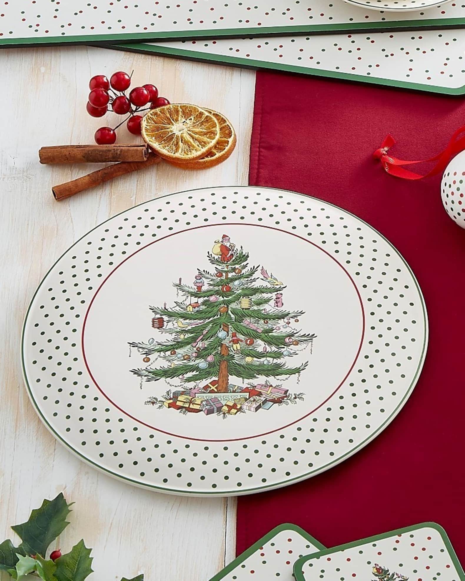 Polka-Dot Christmas Cake Plate  0
