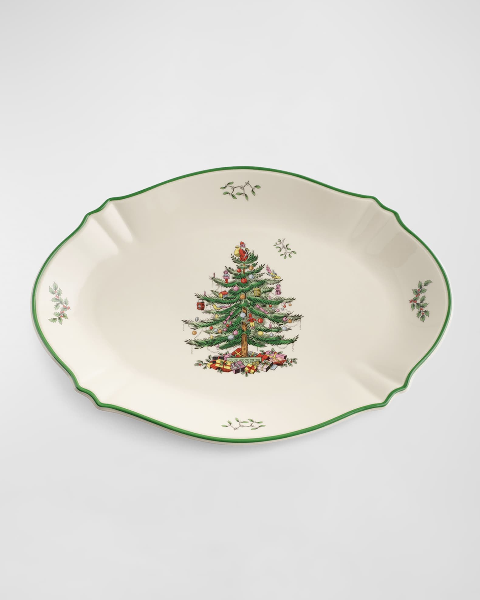 Spode Christmas Tree Oval Platter, 17" Neiman Marcus