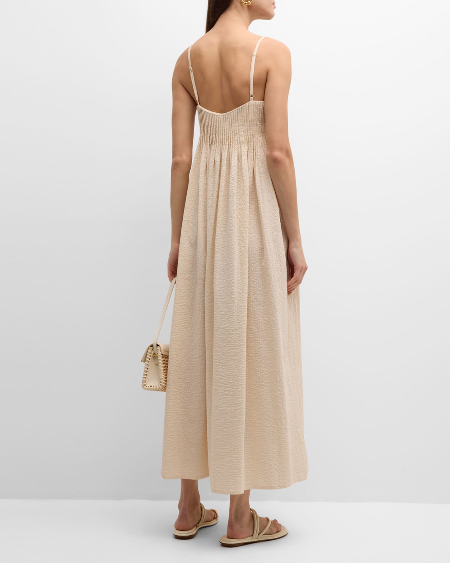 Seersucker maxi dress store