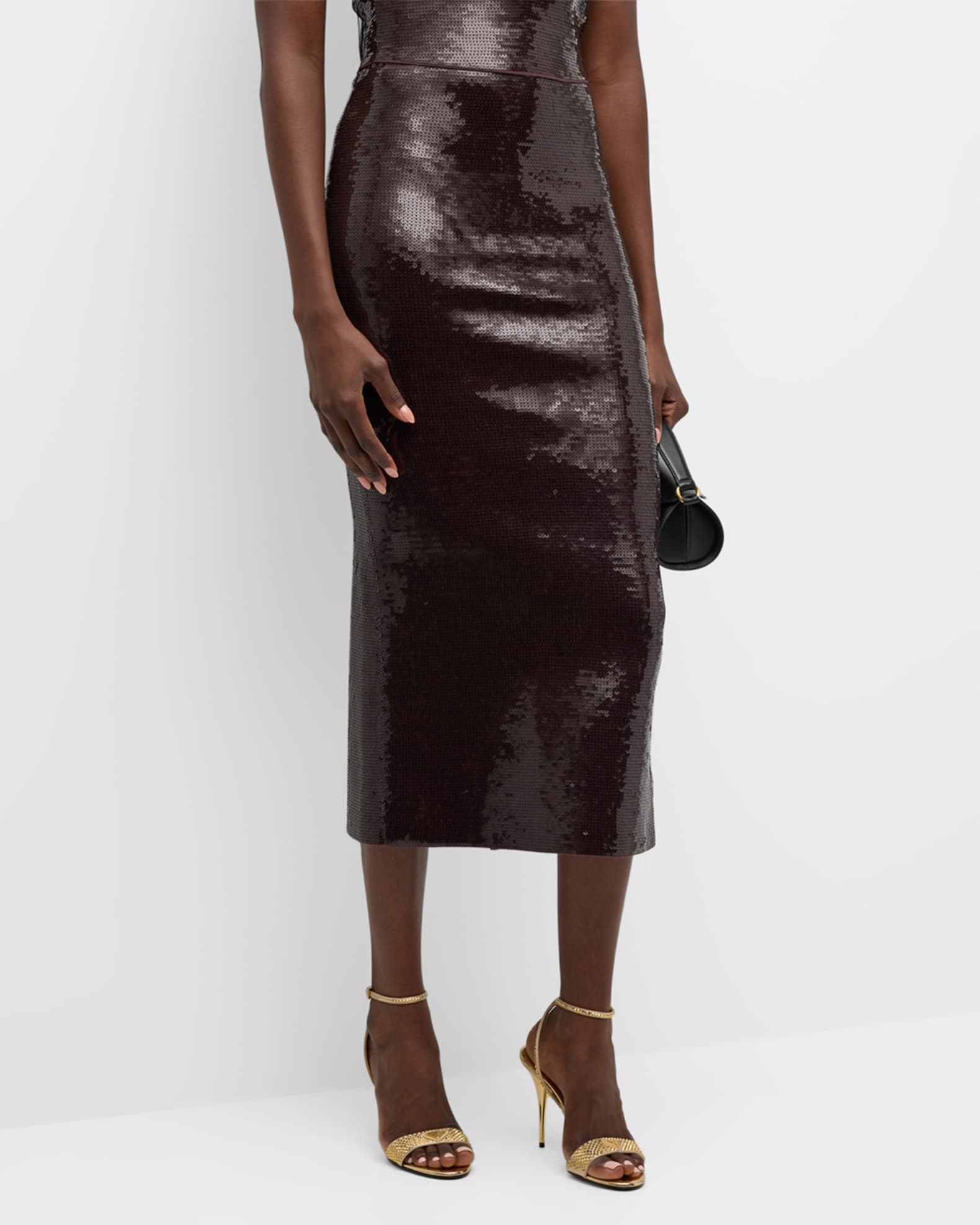 J.o.a. sequin new arrivals midi skirt