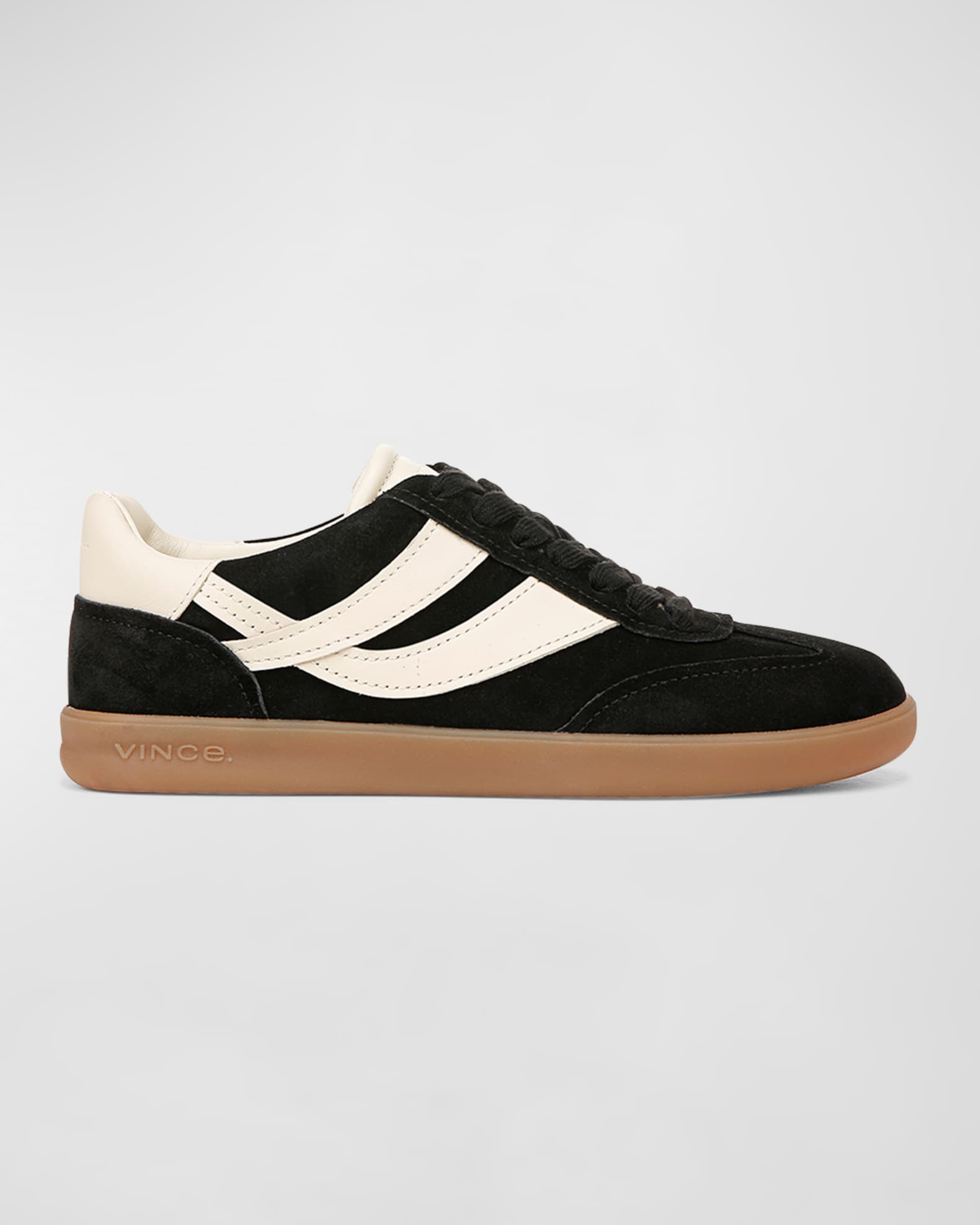 Vince black leather sneakers on sale