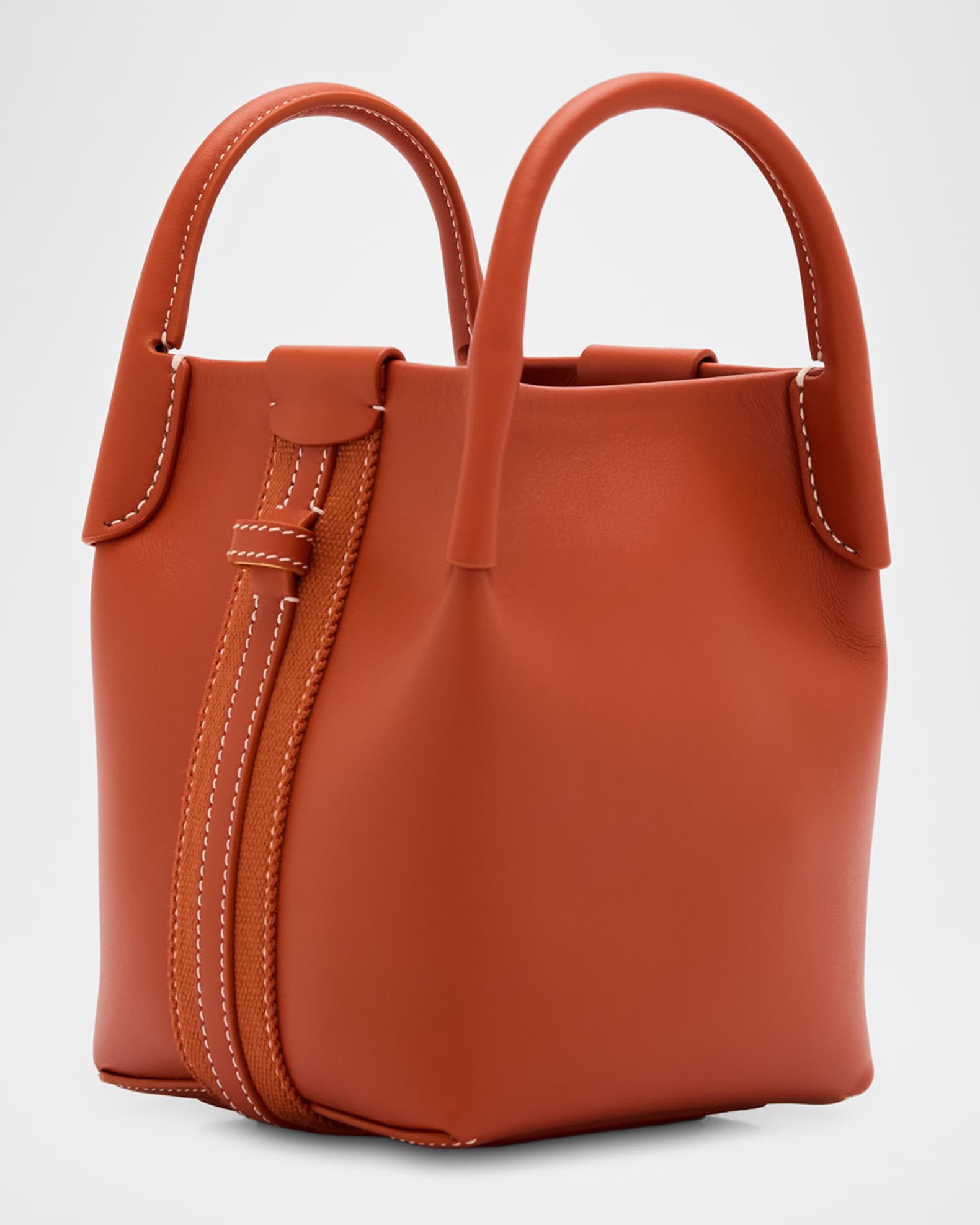 Loro Piana Bale Micro Rounded Leather Top-Handle Bag | Neiman Marcus