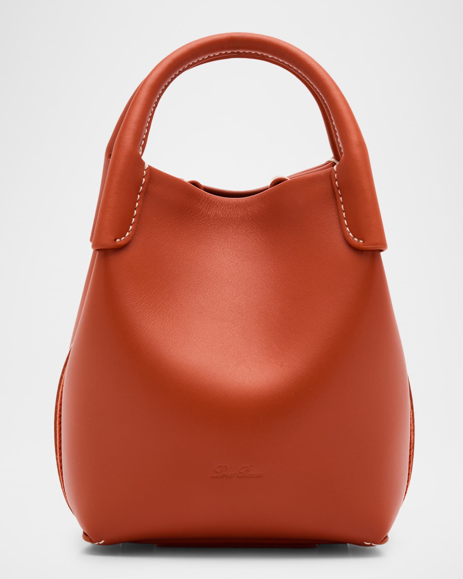 Loro Piana Bale Micro Rounded Leather Top-Handle Bag | Neiman Marcus