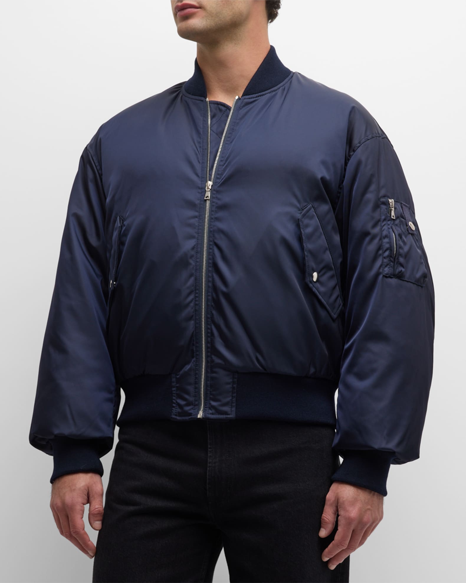 Men's Leisure Jacket Lightweight Flap Pocket Windbreaker Zipper Lapel Bomber  Jacket Nylon Biker Jacket Winter Outerwear at  Men's Clothing store