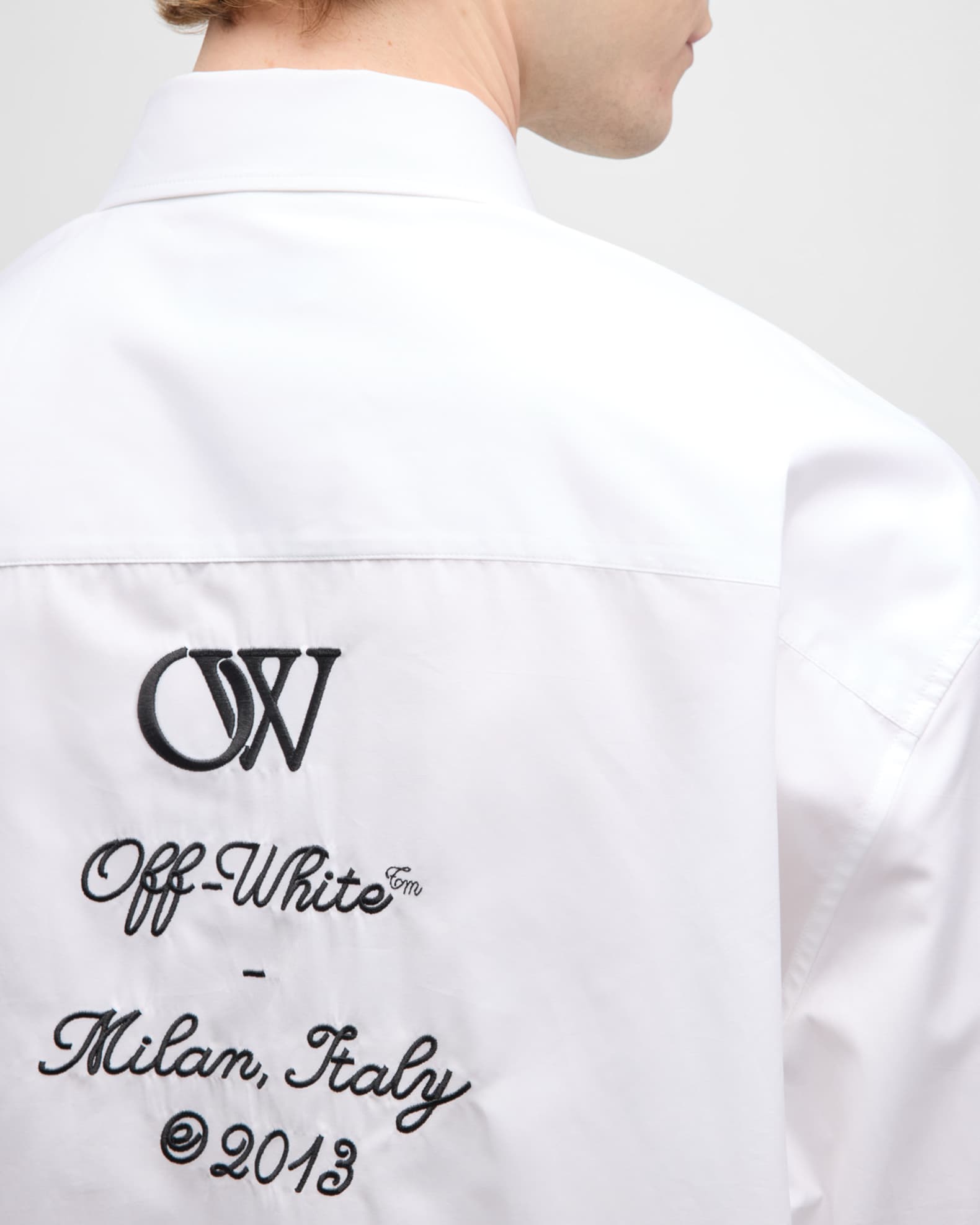 OffWhite Men's 23 Logo Embroidered Sport Shirt Neiman Marcus