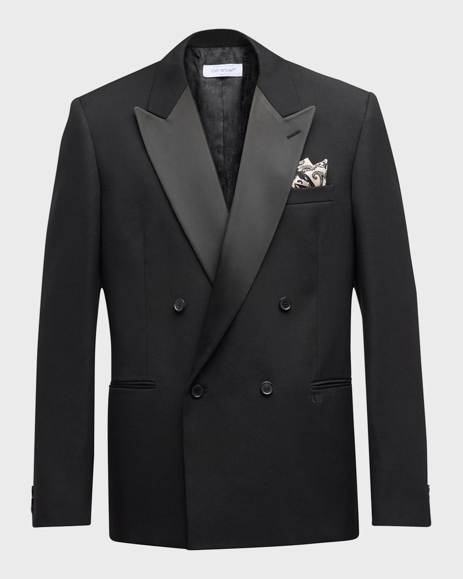 OffWhite Men's DoubleBreasted Tuxedo Jacket Neiman Marcus