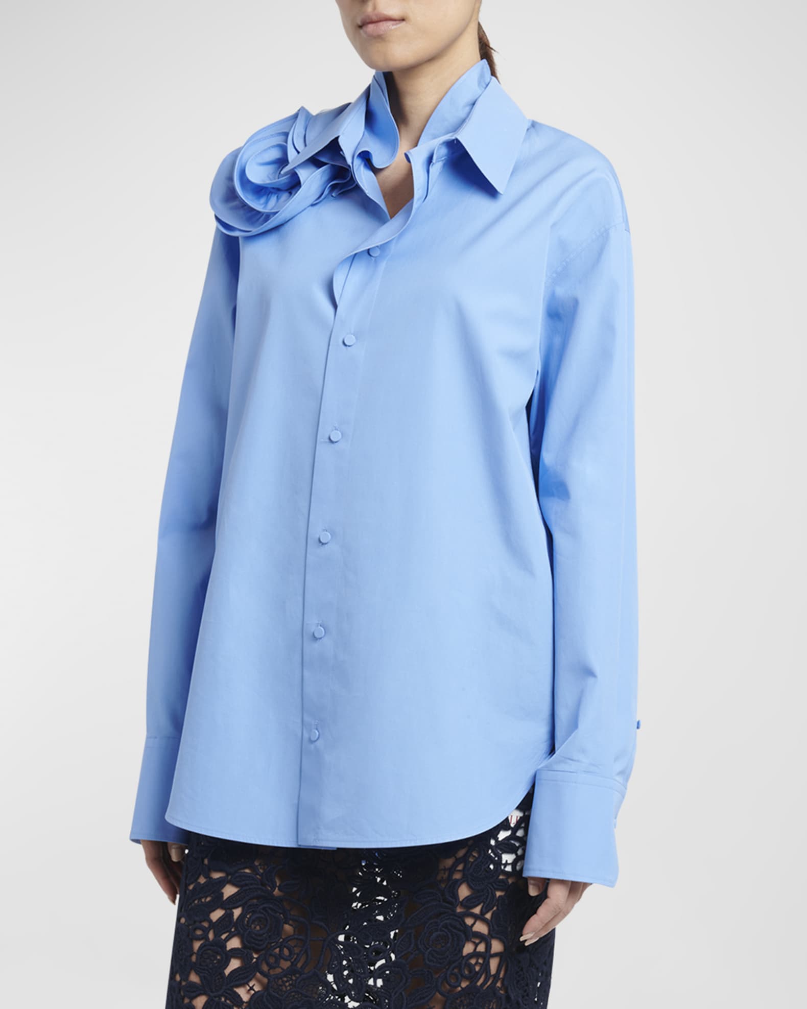 Valentino Garavani pointed-collar zipped jacket - Blue