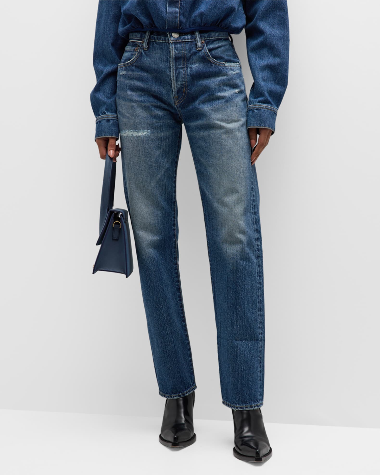 MOUSSY VINTAGE Chesney Straight Tapered Jeans | Neiman Marcus