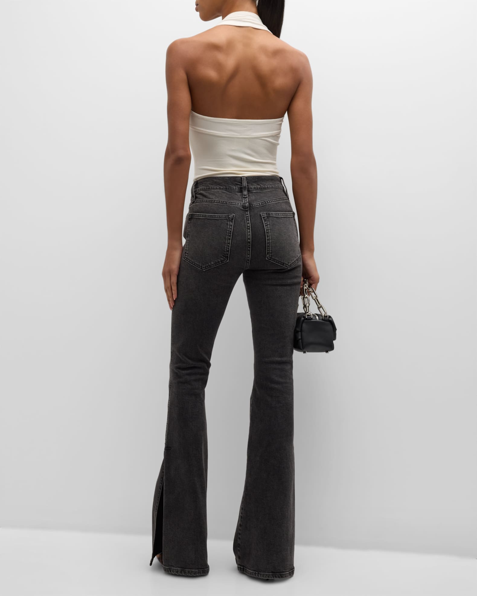 FRAME Le High Flare Side Slit Jeans | Neiman Marcus