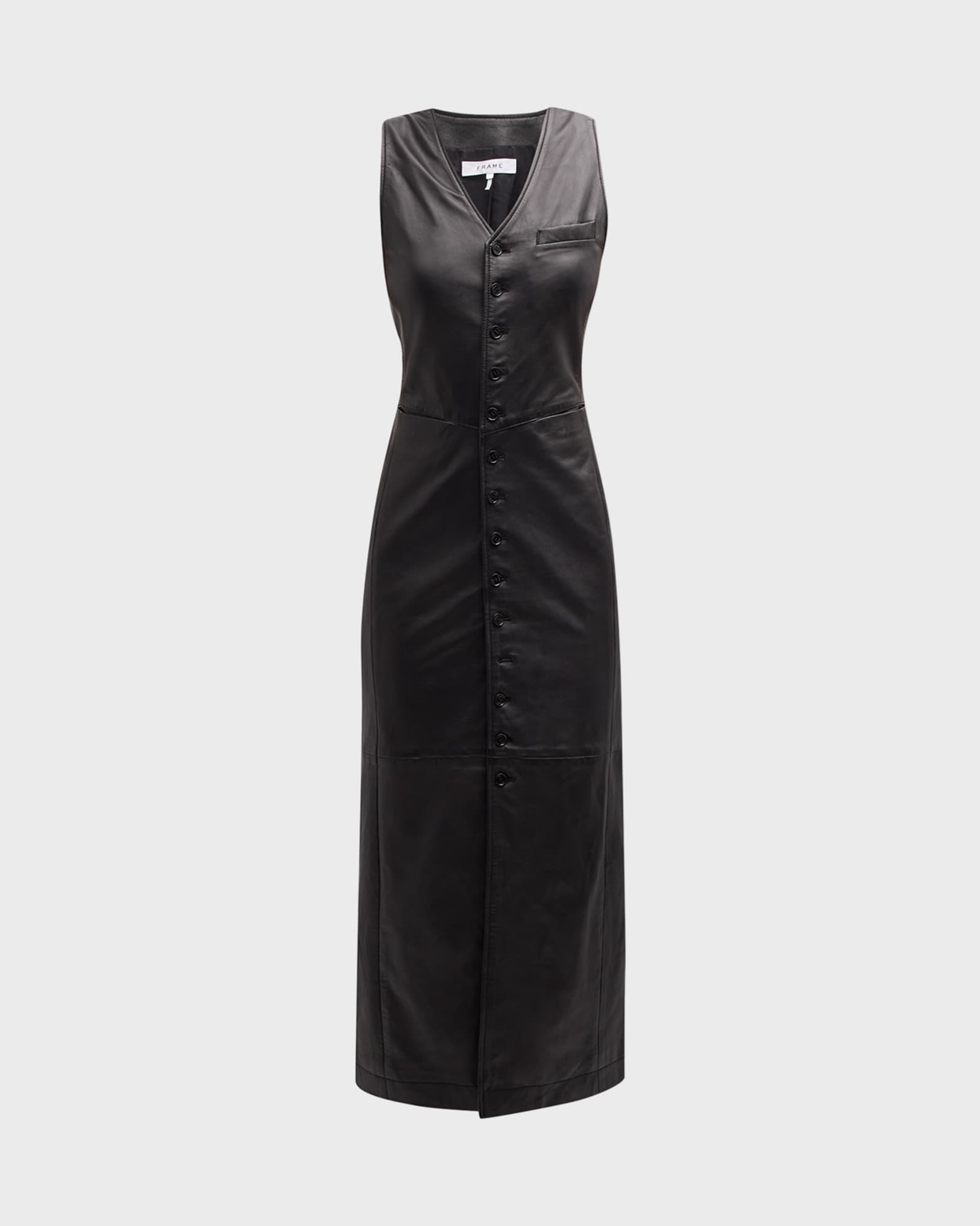 Leather vest dress deals