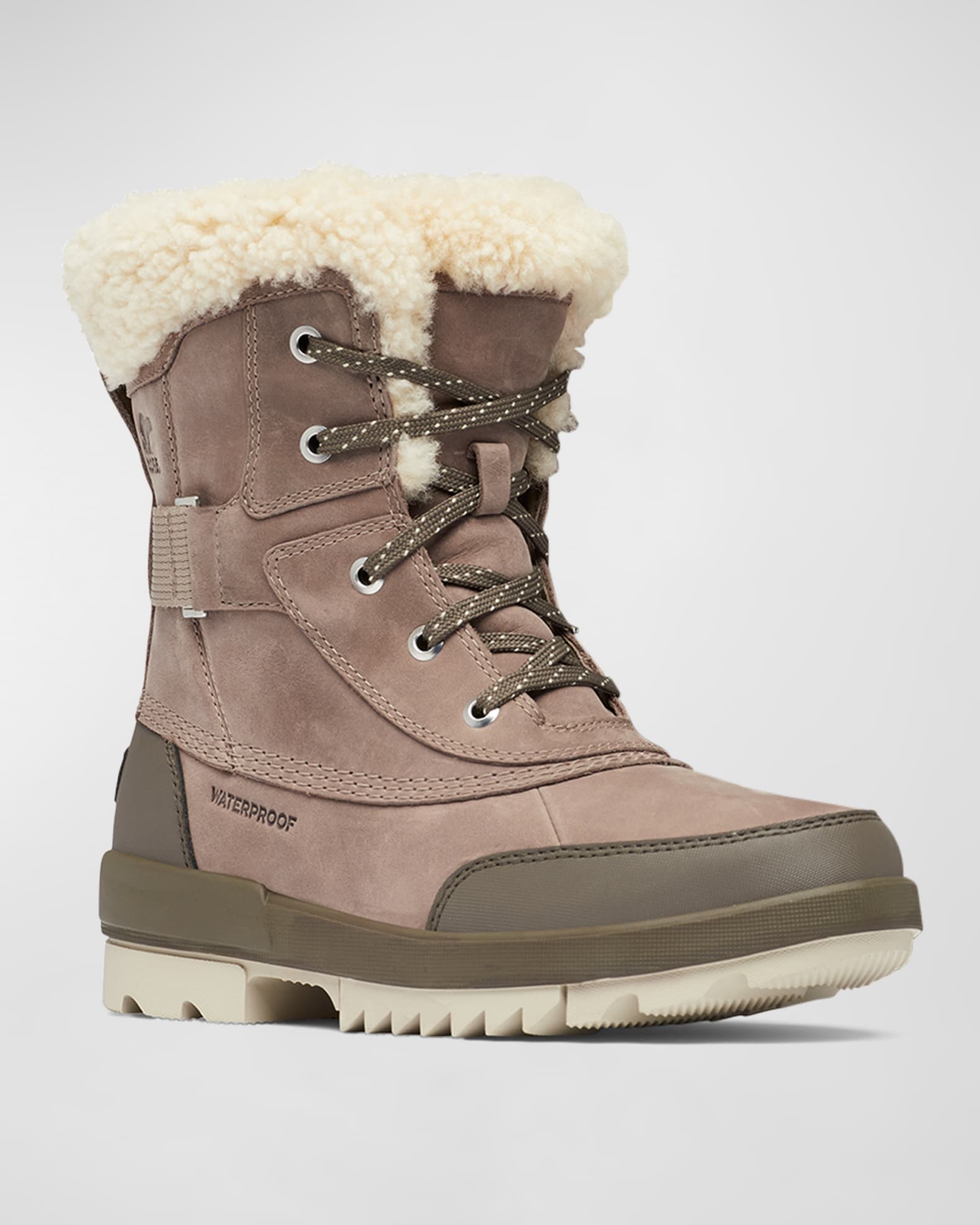 Sorel Tivoli Leather Shearling Hiking Boots | Neiman Marcus