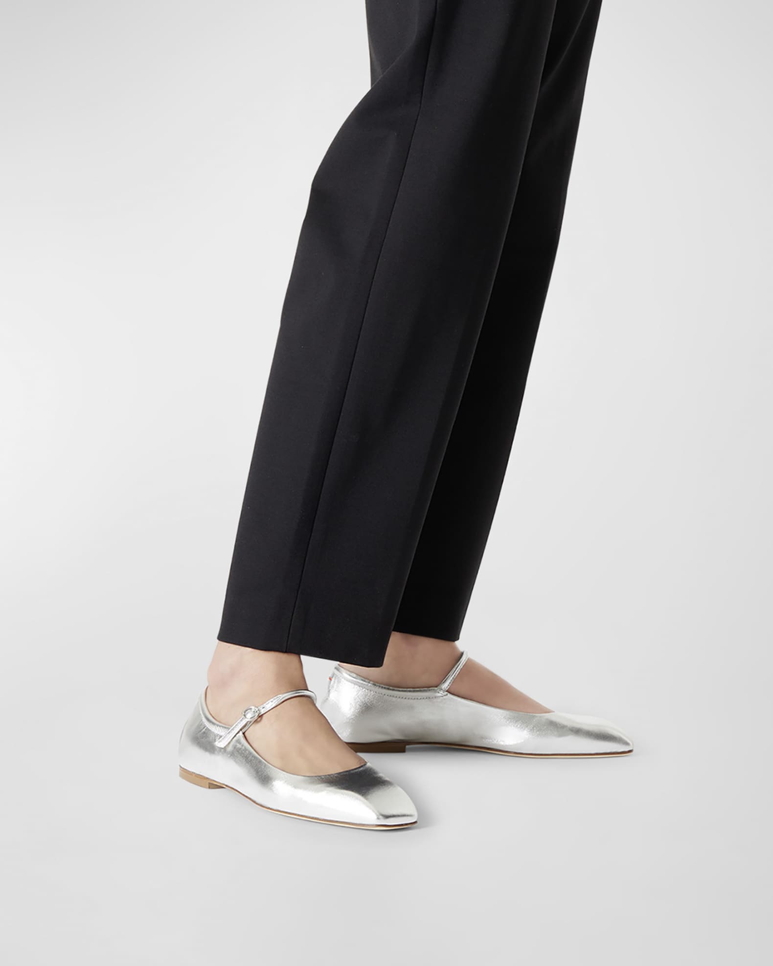Uma Metallic Mary Jane Ballerina Flats 1