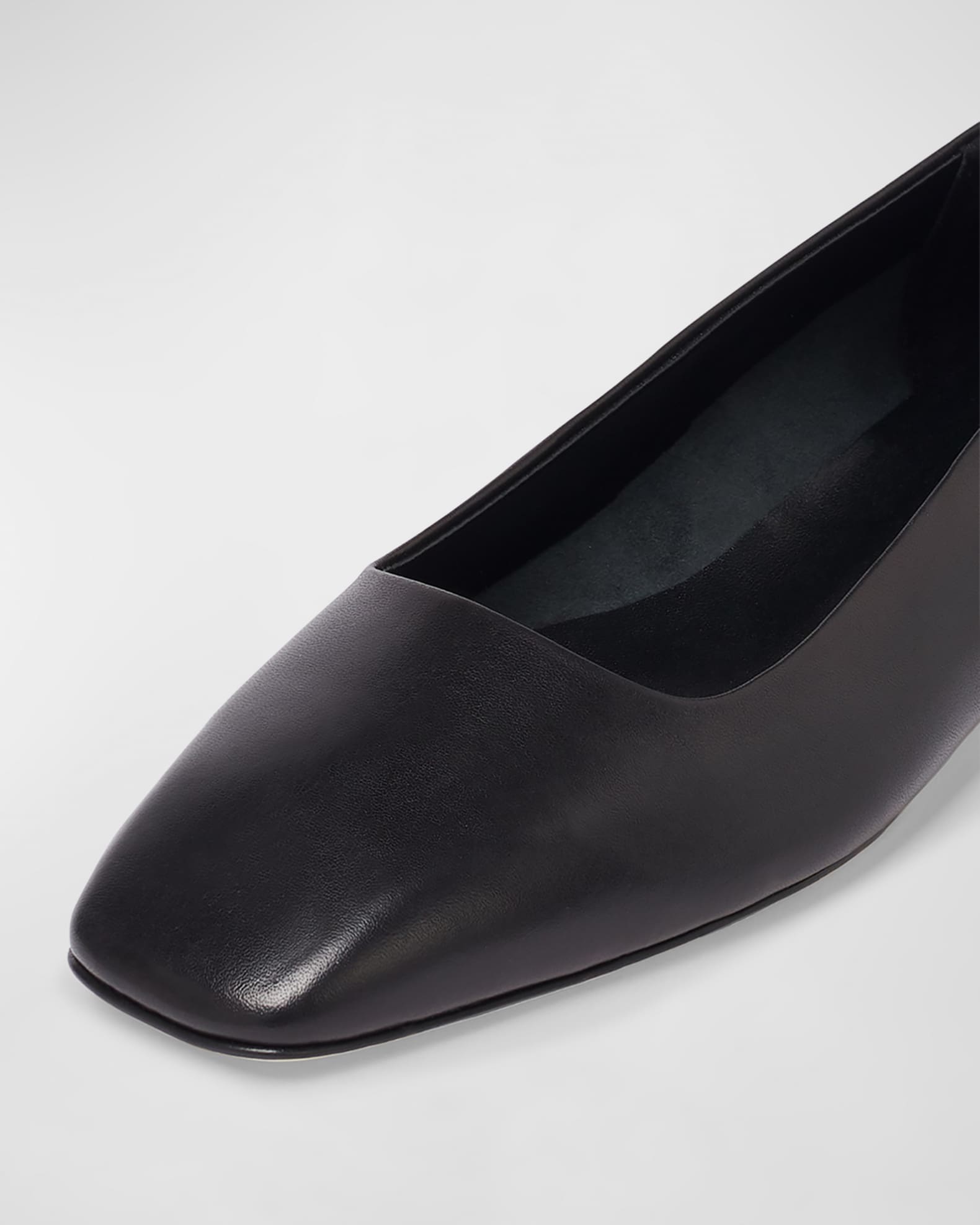 Aeyde Ida Leather Square-Toe Ballerina Flats | Neiman Marcus