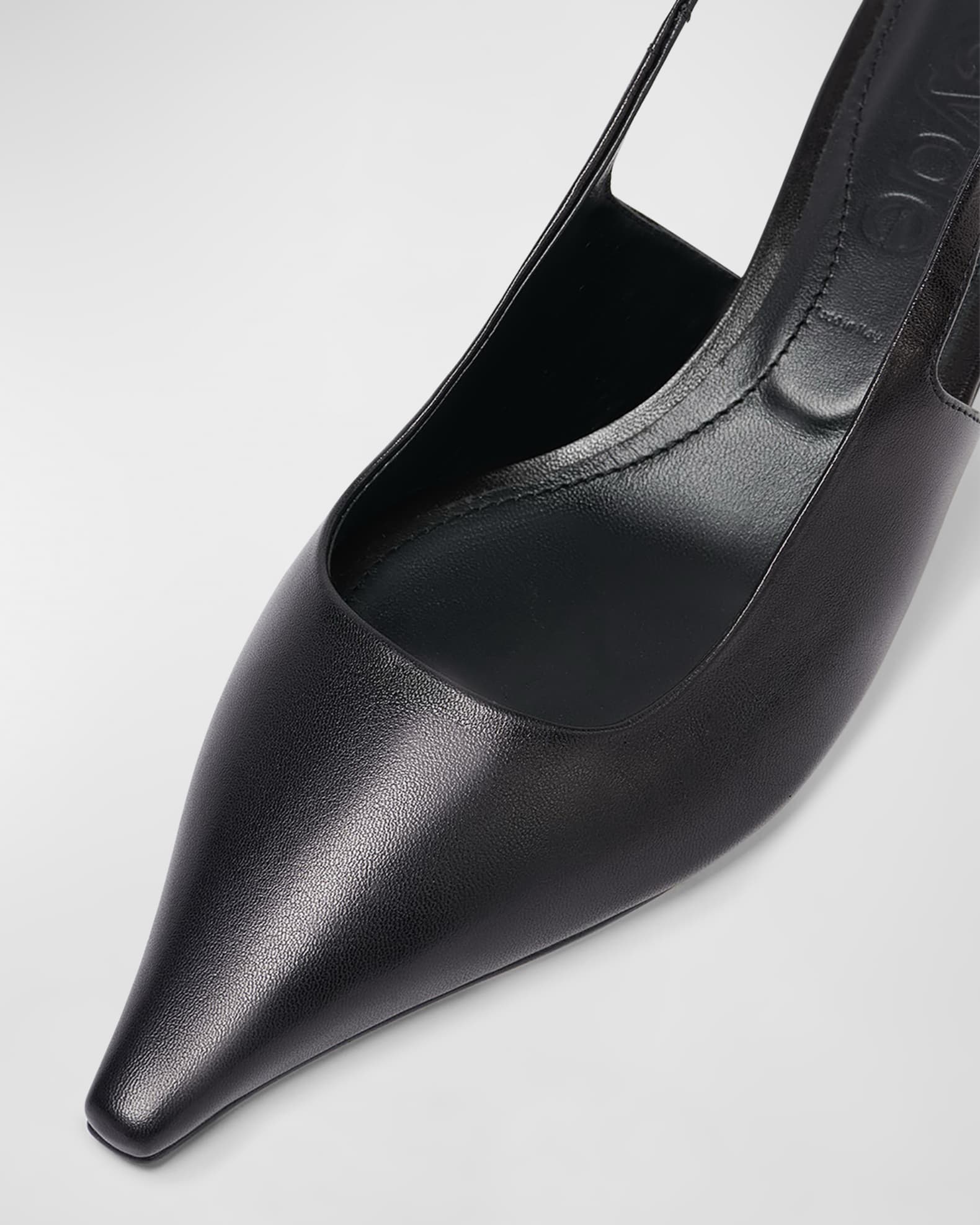 Catrina Leather Kitten-Heel Slingback Pumps | Neiman Marcus