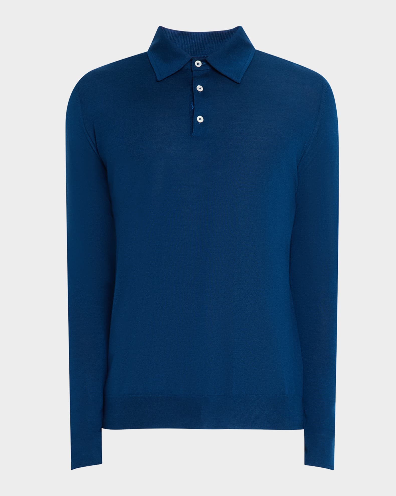 Men's Cashmere-Silk Polo Sweater 0