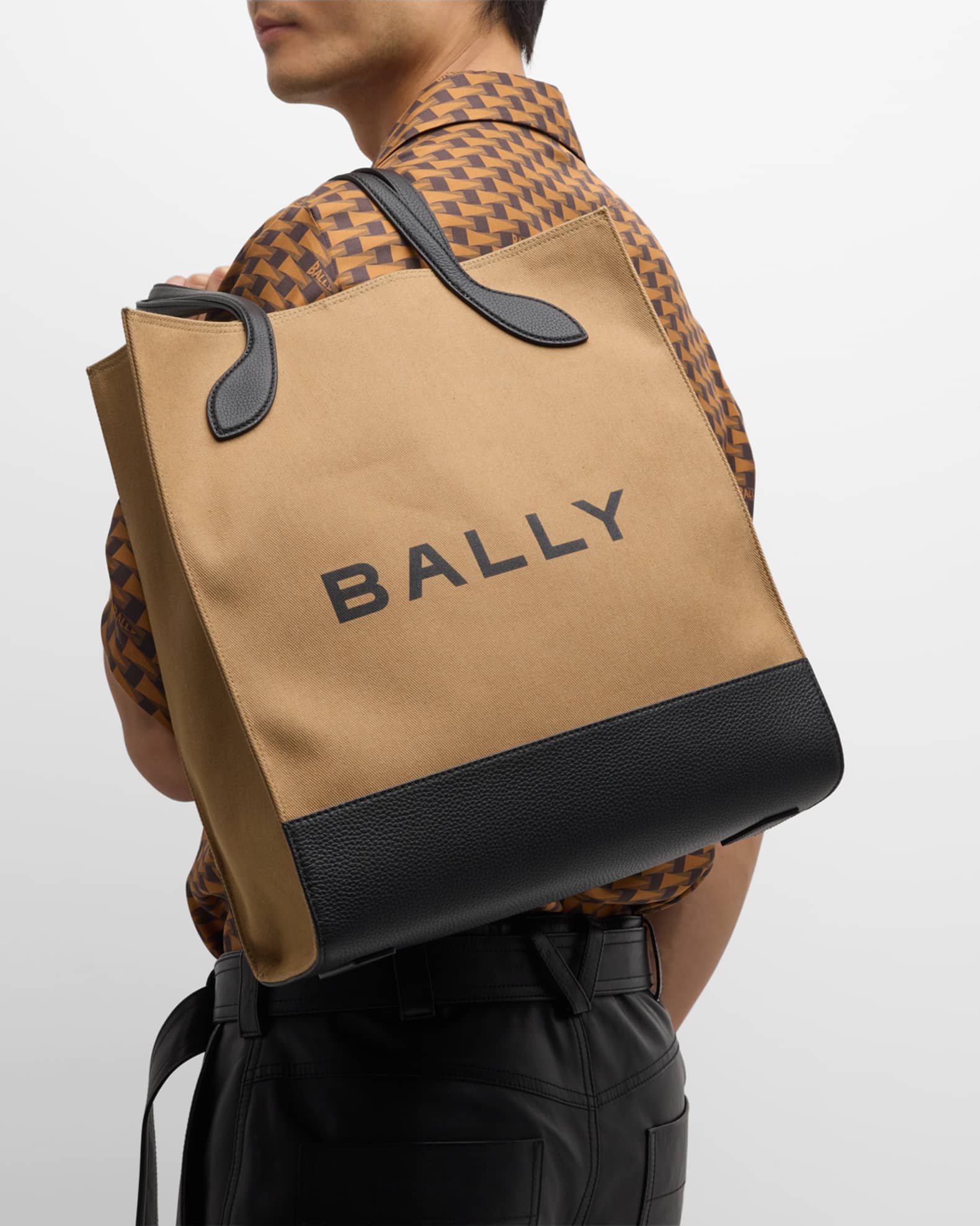 Bally canvas tote bag outlet